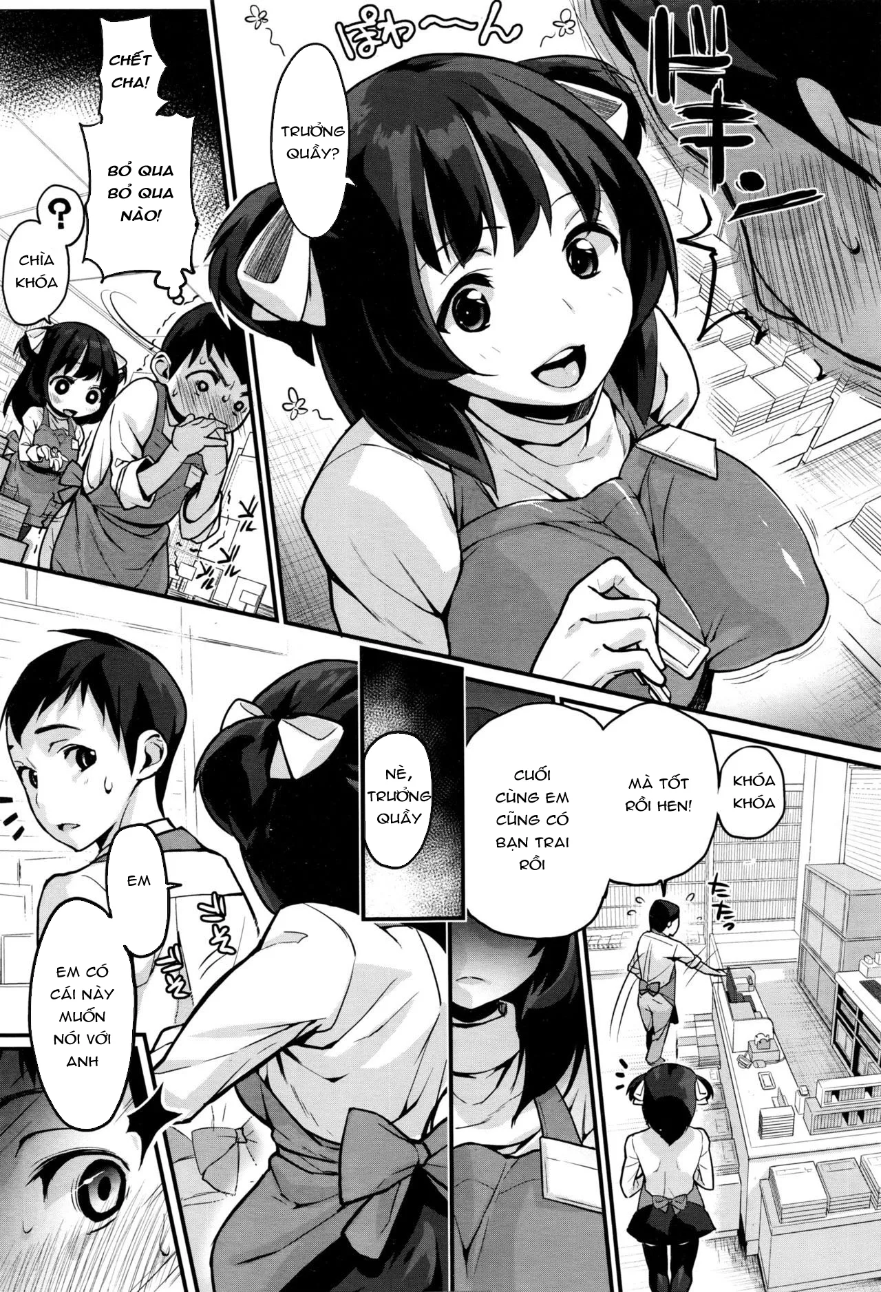 HentaiVN.net - Ảnh 3 - Tenchou to Yuiho-chan [Manager And Yuiho-chan; Yuiho-chan và Anh Chủ Tiệm] - Chap 1