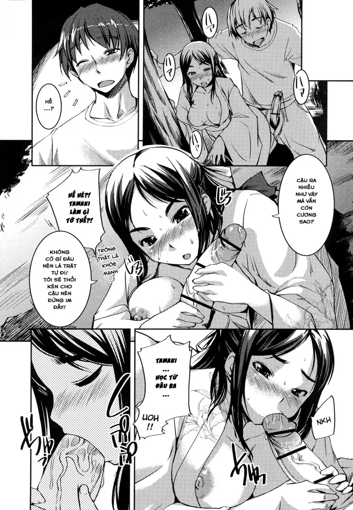 HentaiVN.net - Ảnh 13 - Ý Trời Cho Anh Bắn Pháo Hoa Vào Bụng Em! [One The Night of The Fireworks] - Chap 1