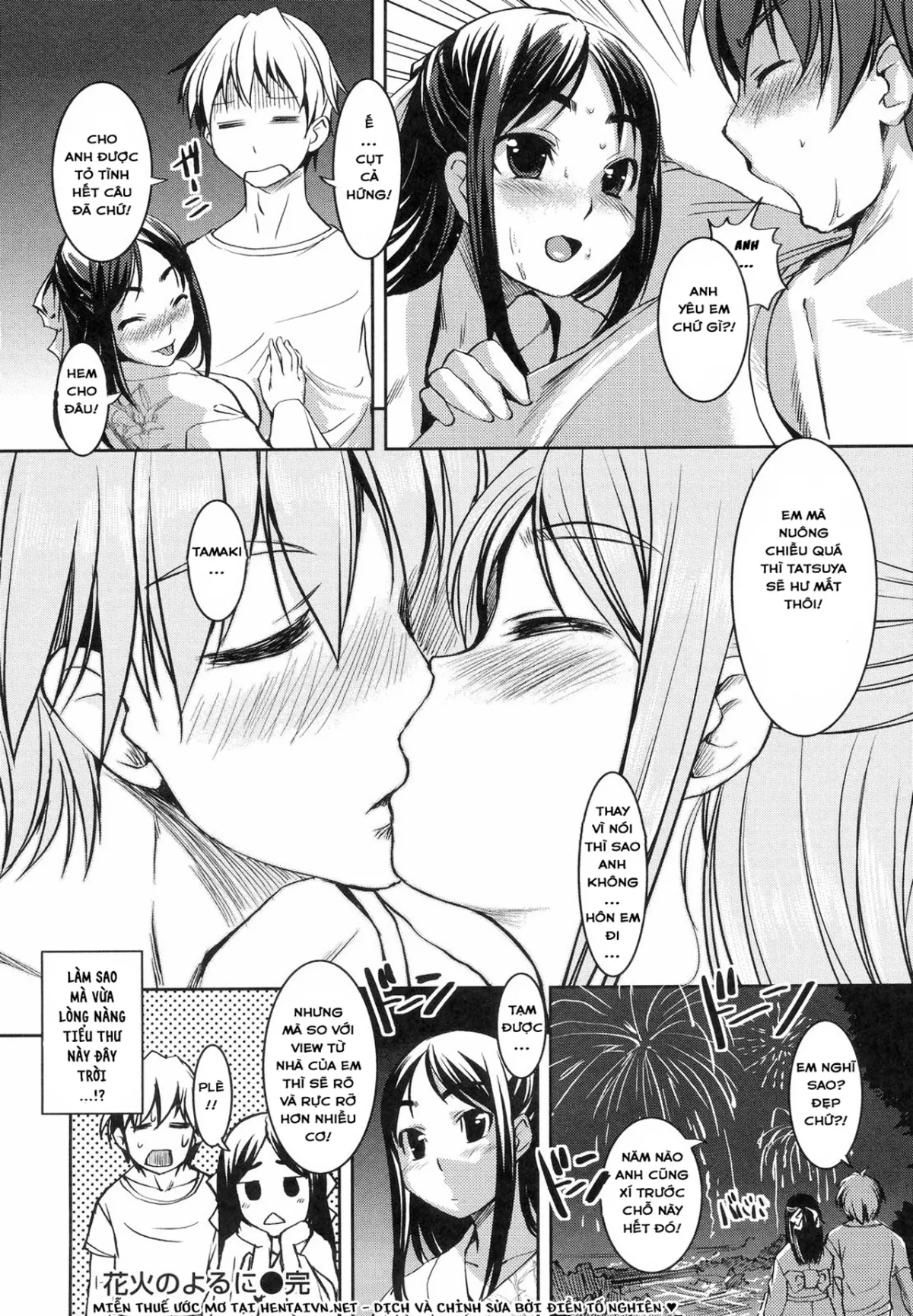 HentaiVN.net - Ảnh 23 - Ý Trời Cho Anh Bắn Pháo Hoa Vào Bụng Em! [One The Night of The Fireworks] - Chap 1