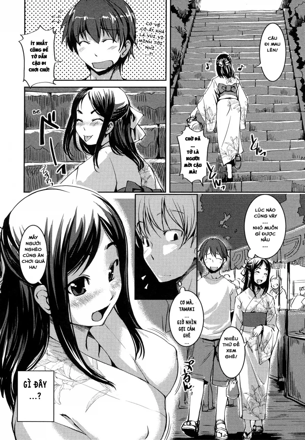 HentaiVN.net - Ảnh 3 - Ý Trời Cho Anh Bắn Pháo Hoa Vào Bụng Em! [One The Night of The Fireworks] - Chap 1