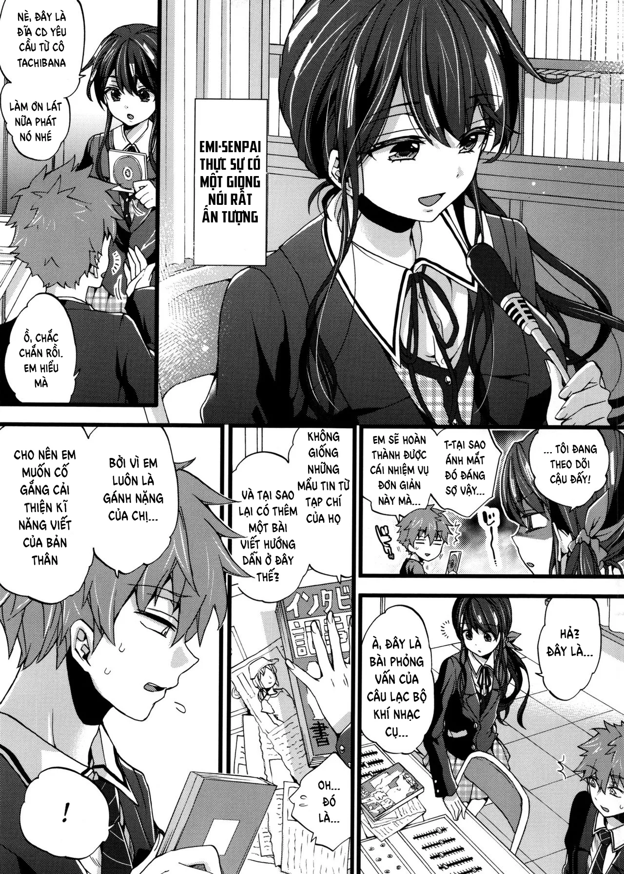 HentaiVN.net - Ảnh 4 - Chúng Tôi Rất Yên Tĩnh Ở Trên Đấy [We’re On Air So Be Quiet; Honbanchuu wa Oshizuka ni!] - Chap 1
