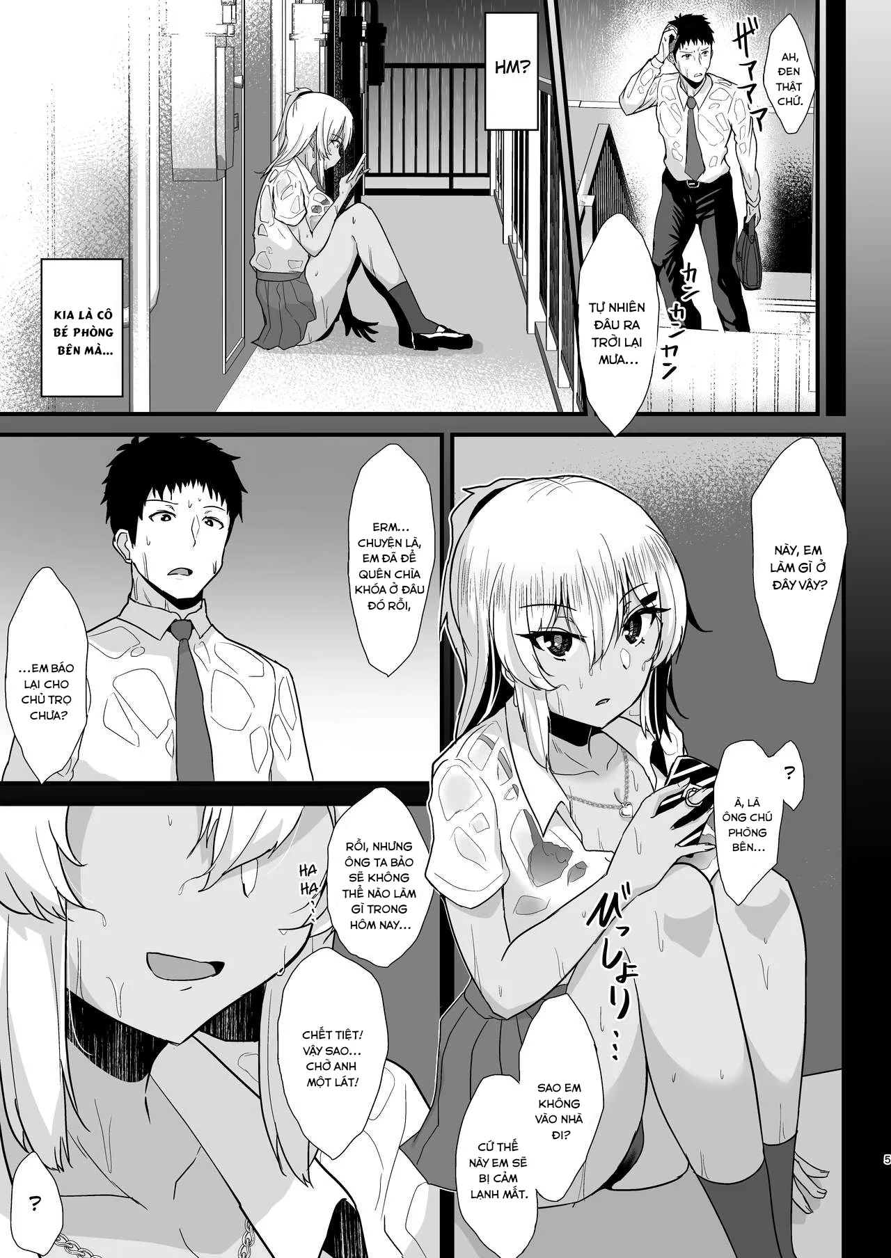 HentaiVN.net - Ảnh 4 - Kuro Gal JK o Tasuketara Doutei o Ubawarete Kayoizuma ni Natta Hanashi - Chap 1