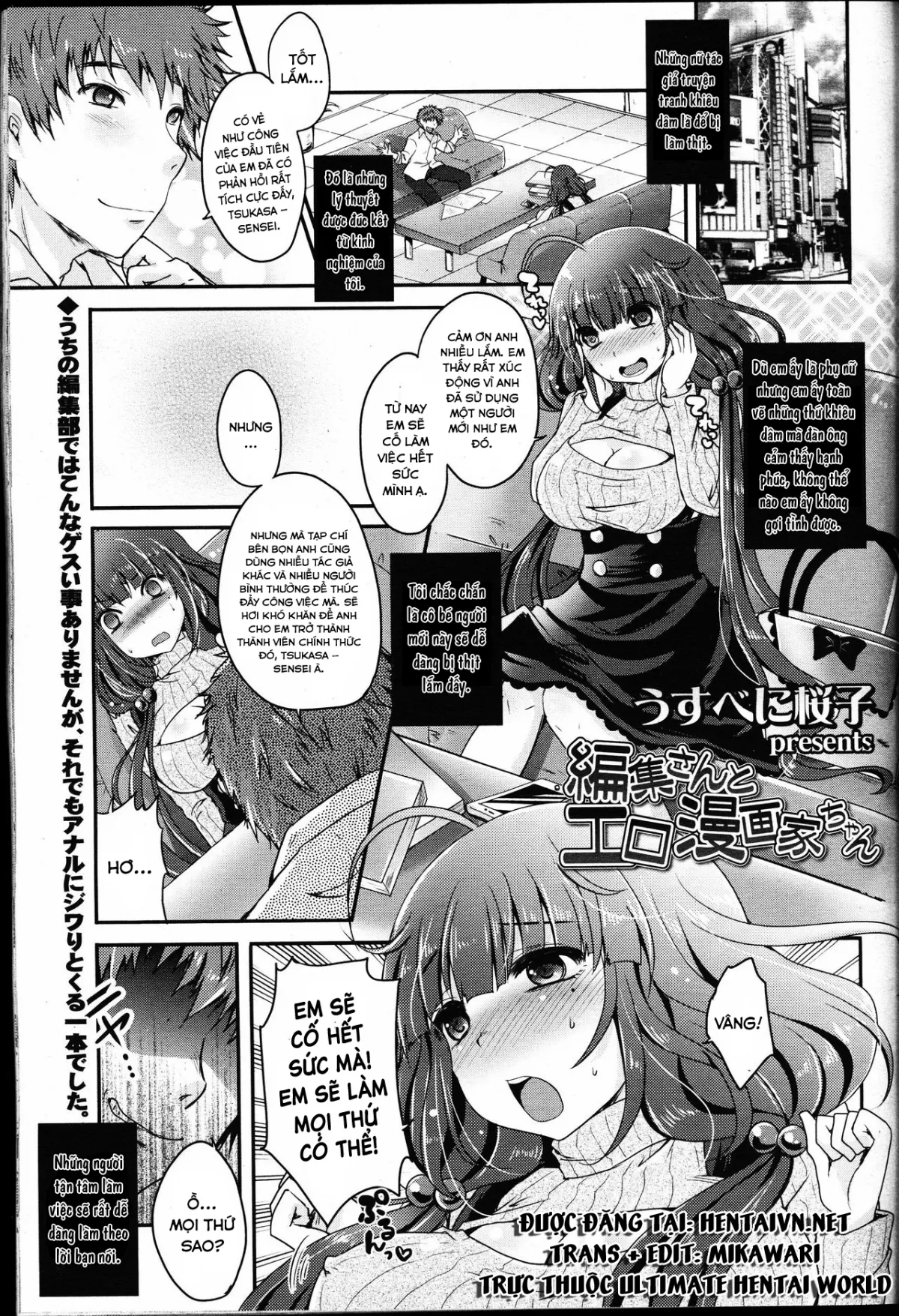 HentaiVN.net - Ảnh 3 - Henshuu-san to Mangaka-chan - Chap 1