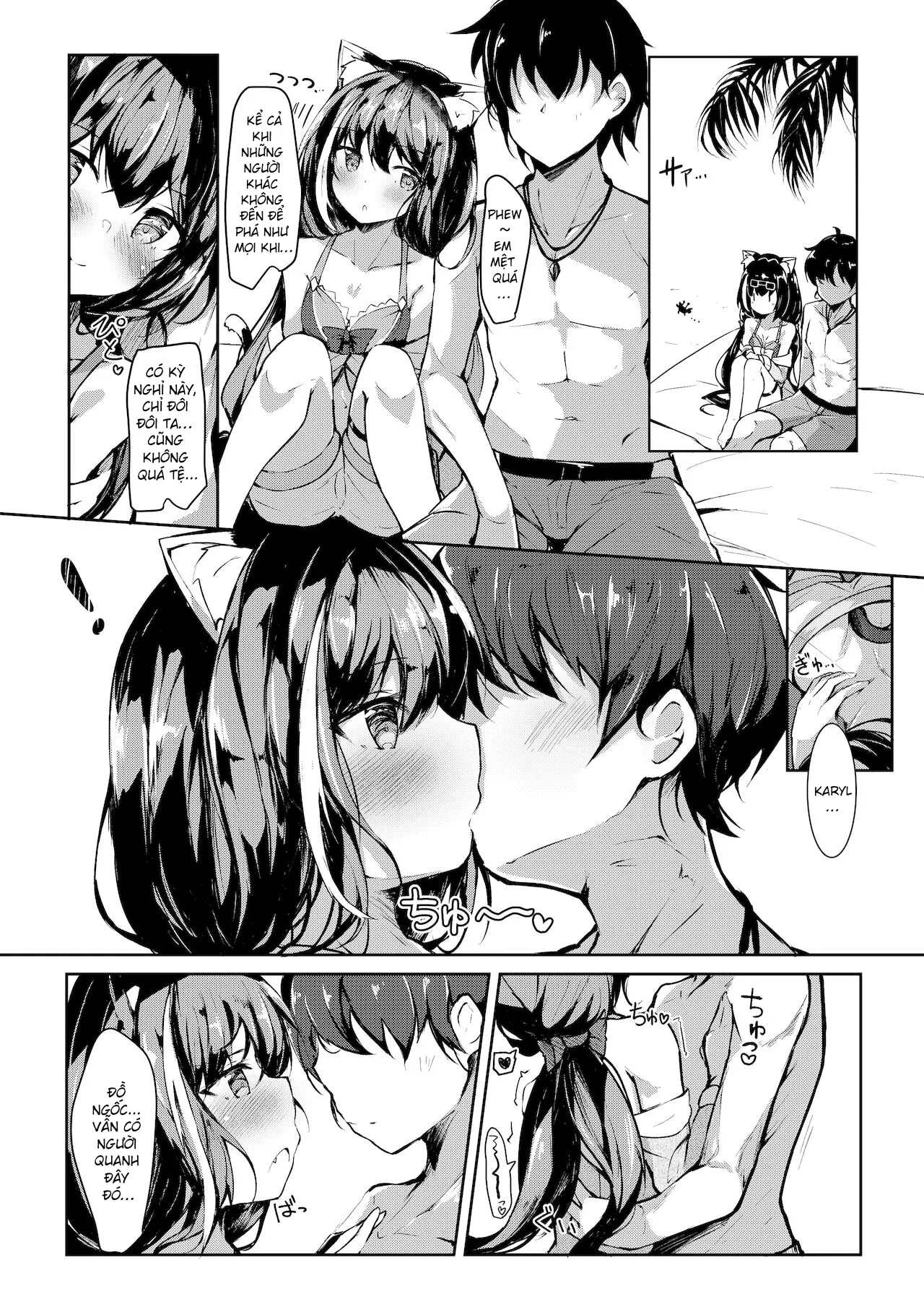 HentaiVN.net - Ảnh 4 - Deredere Kyaru-chan to Mizugi de Ecchi - Chap 1