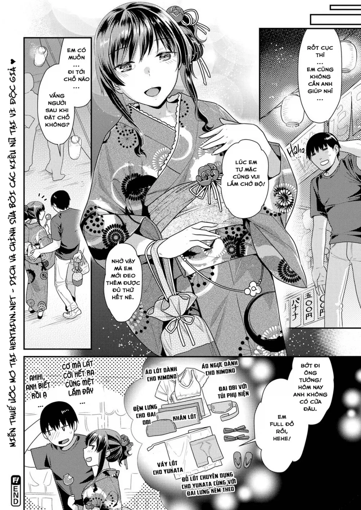 HentaiVN.net - Ảnh 19 - Ý Trời Bảo Anh Mặc Yukata Cho Em! [Dress Up & Lie Down] - Chap 1