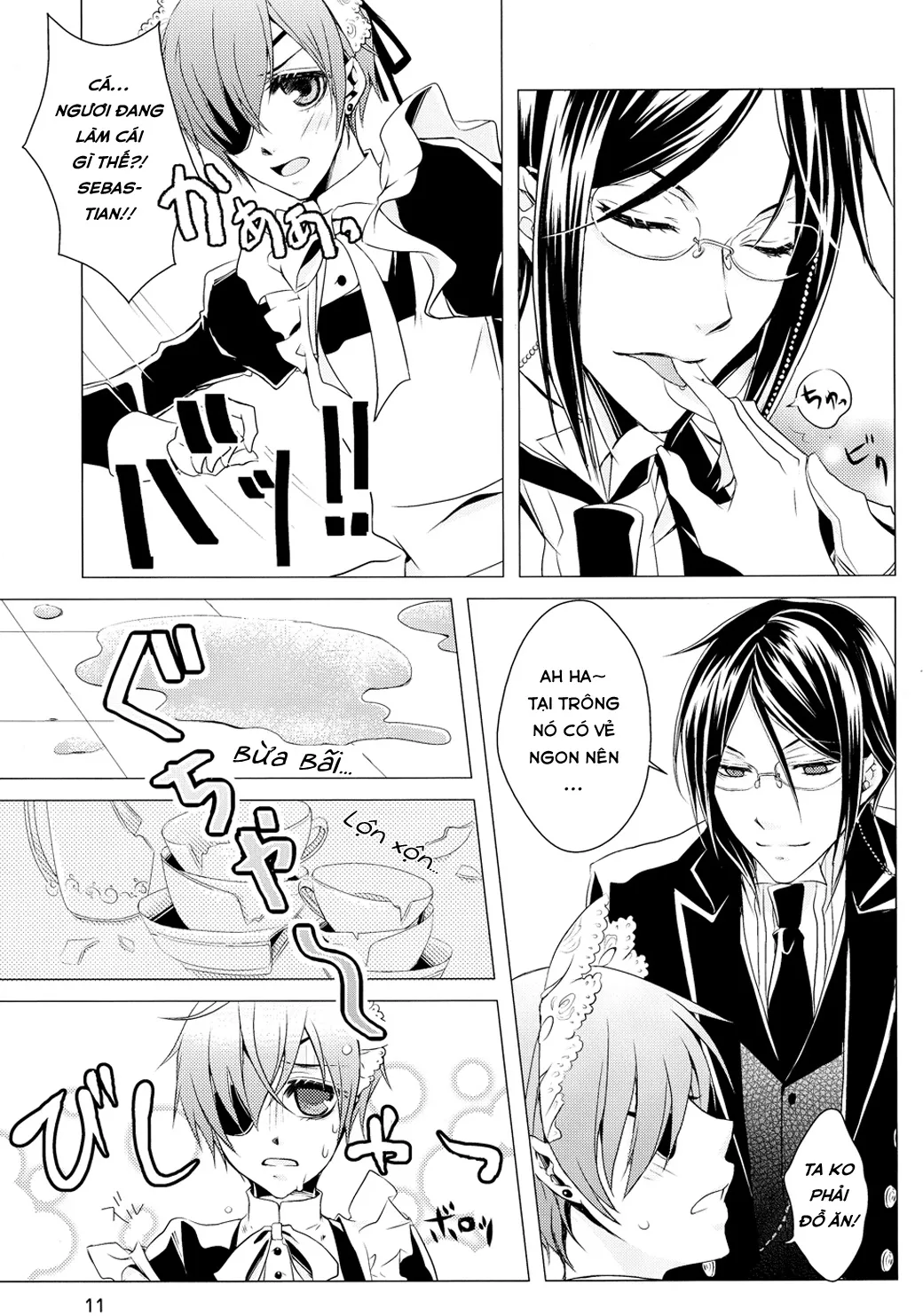 HentaiVN.net - Ảnh 12 - Shiyoiunin to Inu (Kuroshitsuji) [Employee and Dog] - Chap 1