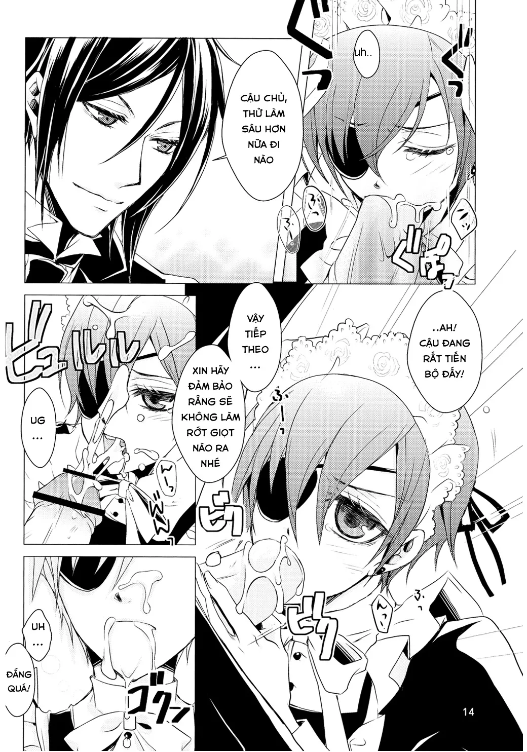 HentaiVN.net - Ảnh 15 - Shiyoiunin to Inu (Kuroshitsuji) [Employee and Dog] - Chap 1