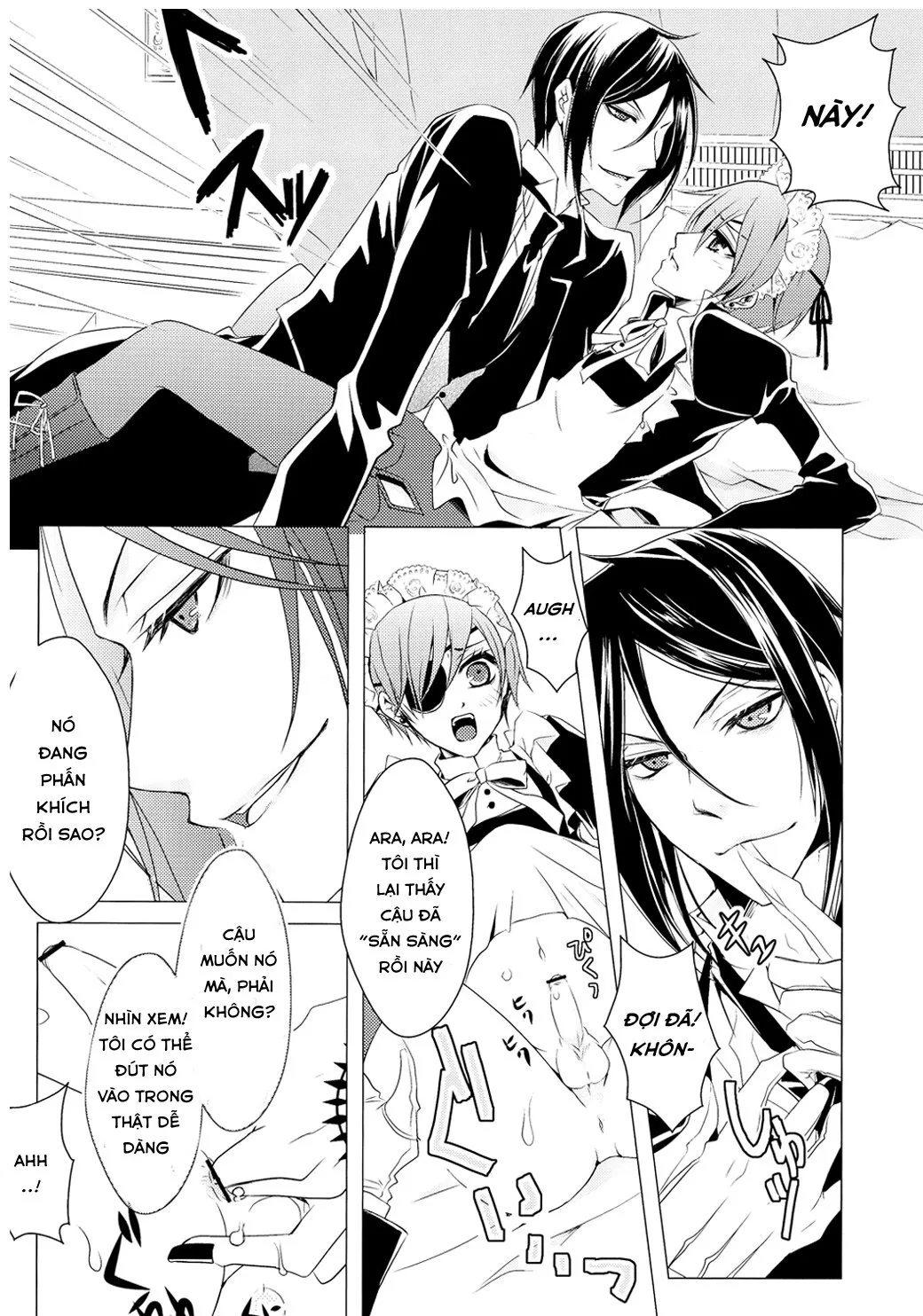 HentaiVN.net - Ảnh 17 - Shiyoiunin to Inu (Kuroshitsuji) [Employee and Dog] - Chap 1
