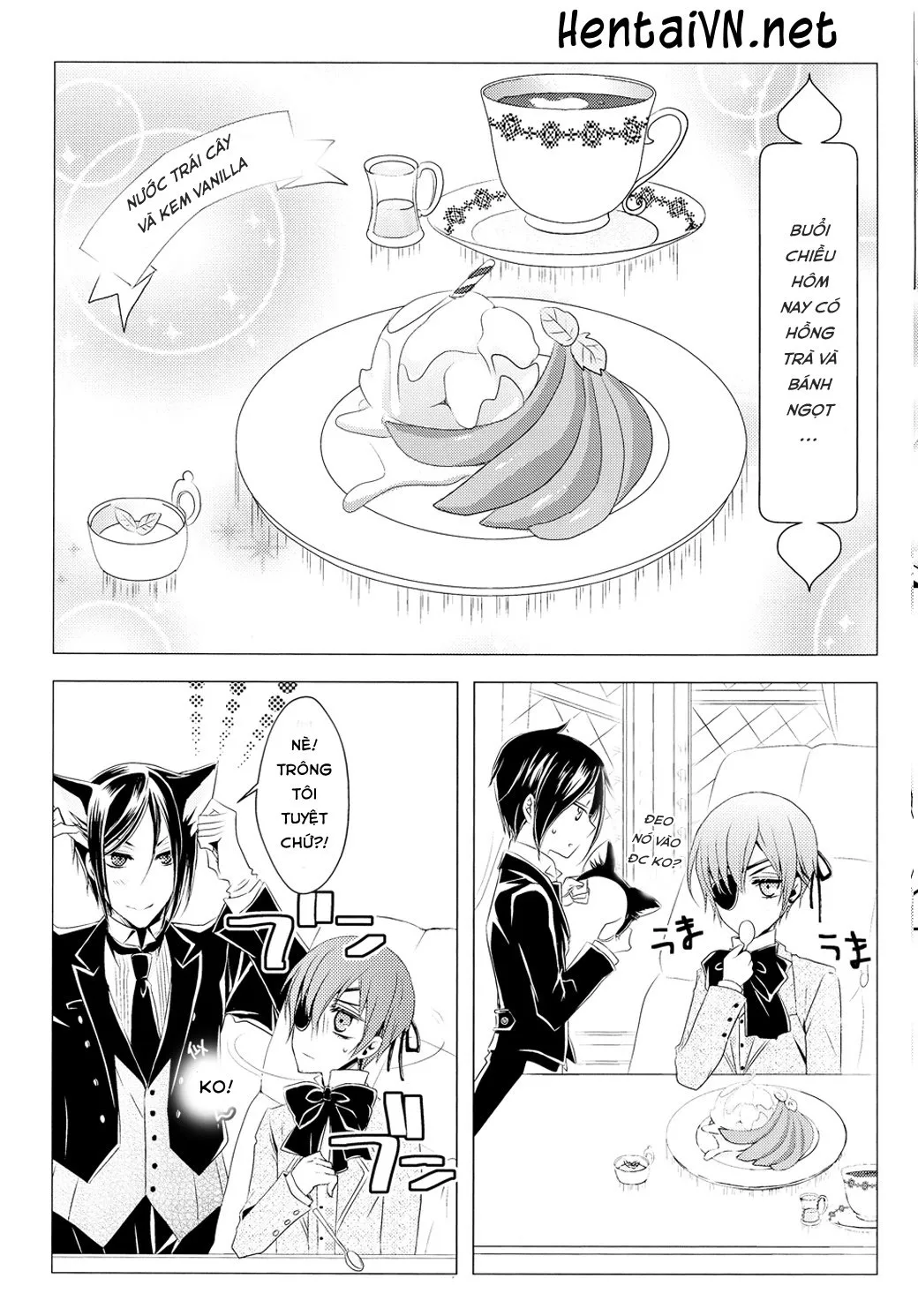 HentaiVN.net - Ảnh 34 - Shiyoiunin to Inu (Kuroshitsuji) [Employee and Dog] - Chap 1