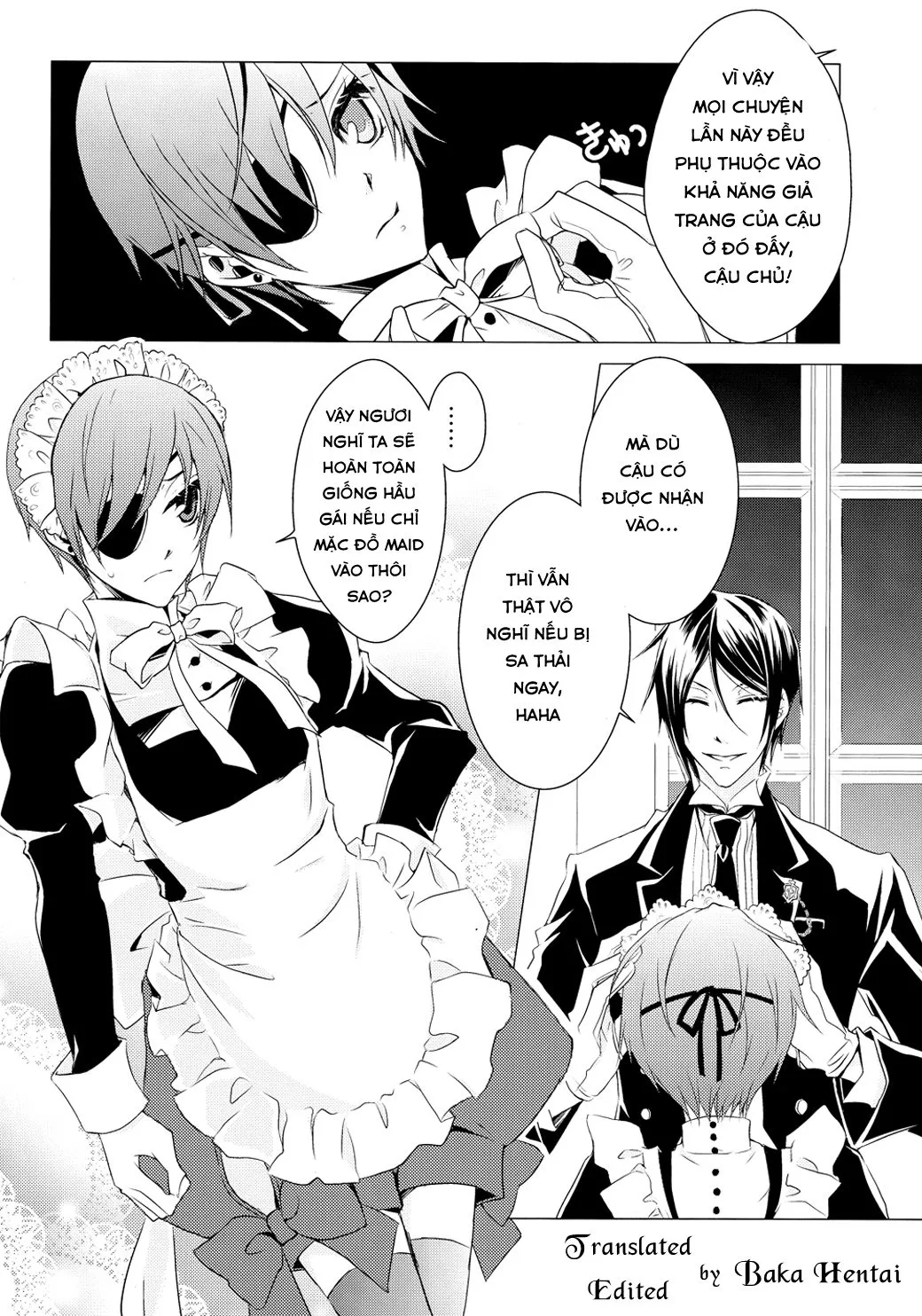 HentaiVN.net - Ảnh 7 - Shiyoiunin to Inu (Kuroshitsuji) [Employee and Dog] - Chap 1