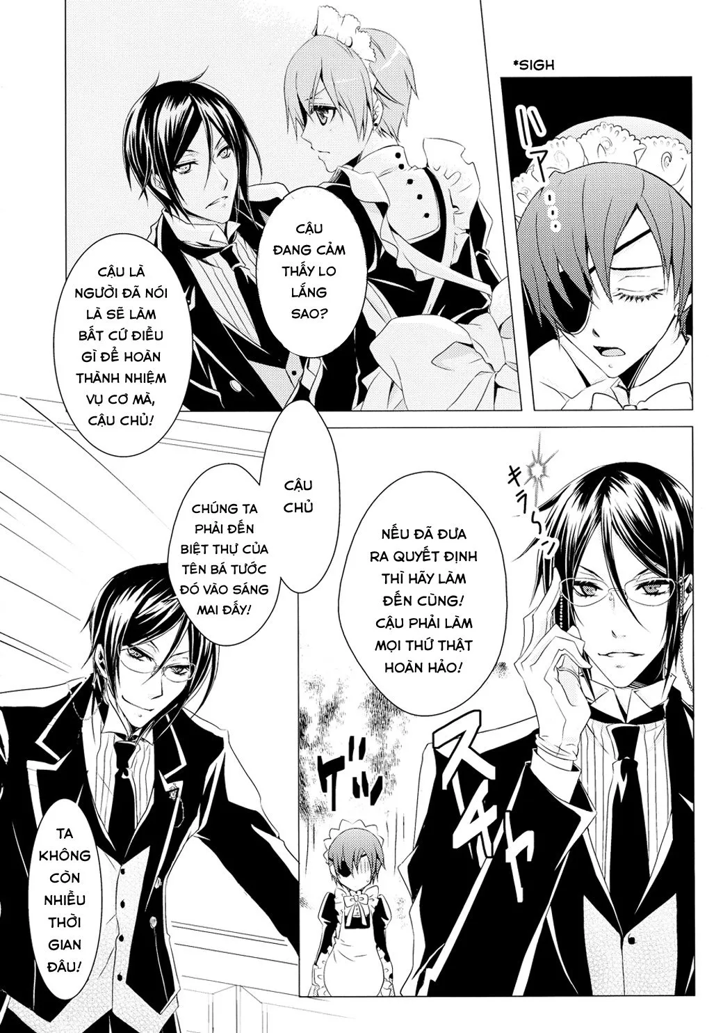 HentaiVN.net - Ảnh 8 - Shiyoiunin to Inu (Kuroshitsuji) [Employee and Dog] - Chap 1