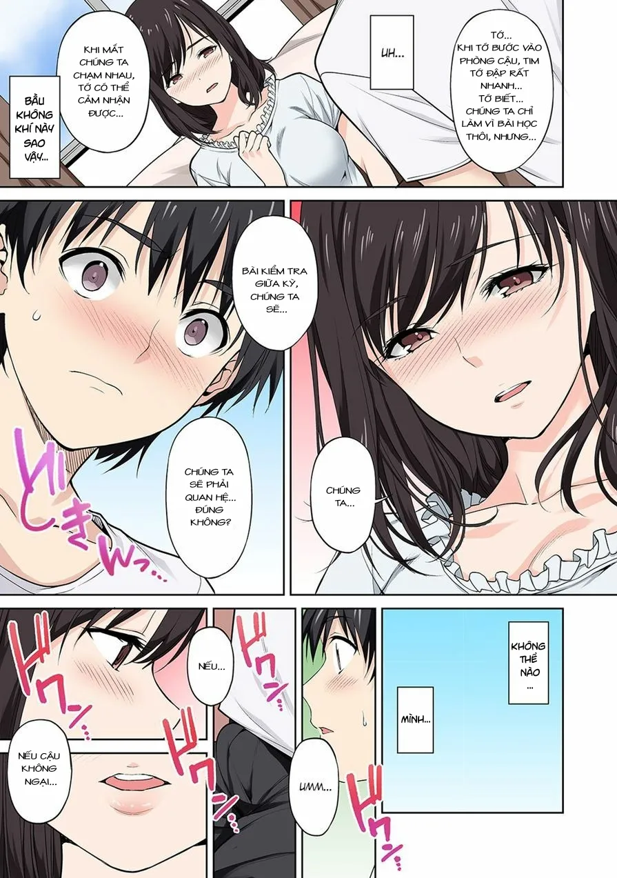 HentaiVN.net - Ảnh 19 - Cậu Muốn Làm Chuyện Ấy Với Tớ Không? [Sex no Yoshuu Shimasen ka?; ~Seikou no Jitsugi Shiken ga Douny; Sareta Shakai~; セックスの予習しませんか? ; 性交の実技試験が導入された社会～] - Chap 1