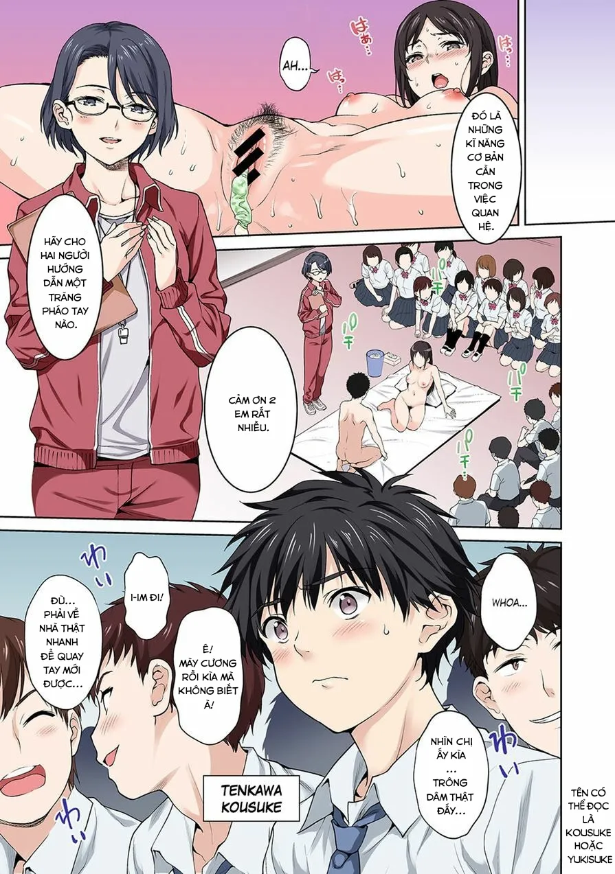 HentaiVN.net - Ảnh 5 - Cậu Muốn Làm Chuyện Ấy Với Tớ Không? [Sex no Yoshuu Shimasen ka?; ~Seikou no Jitsugi Shiken ga Douny; Sareta Shakai~; セックスの予習しませんか? ; 性交の実技試験が導入された社会～] - Chap 1