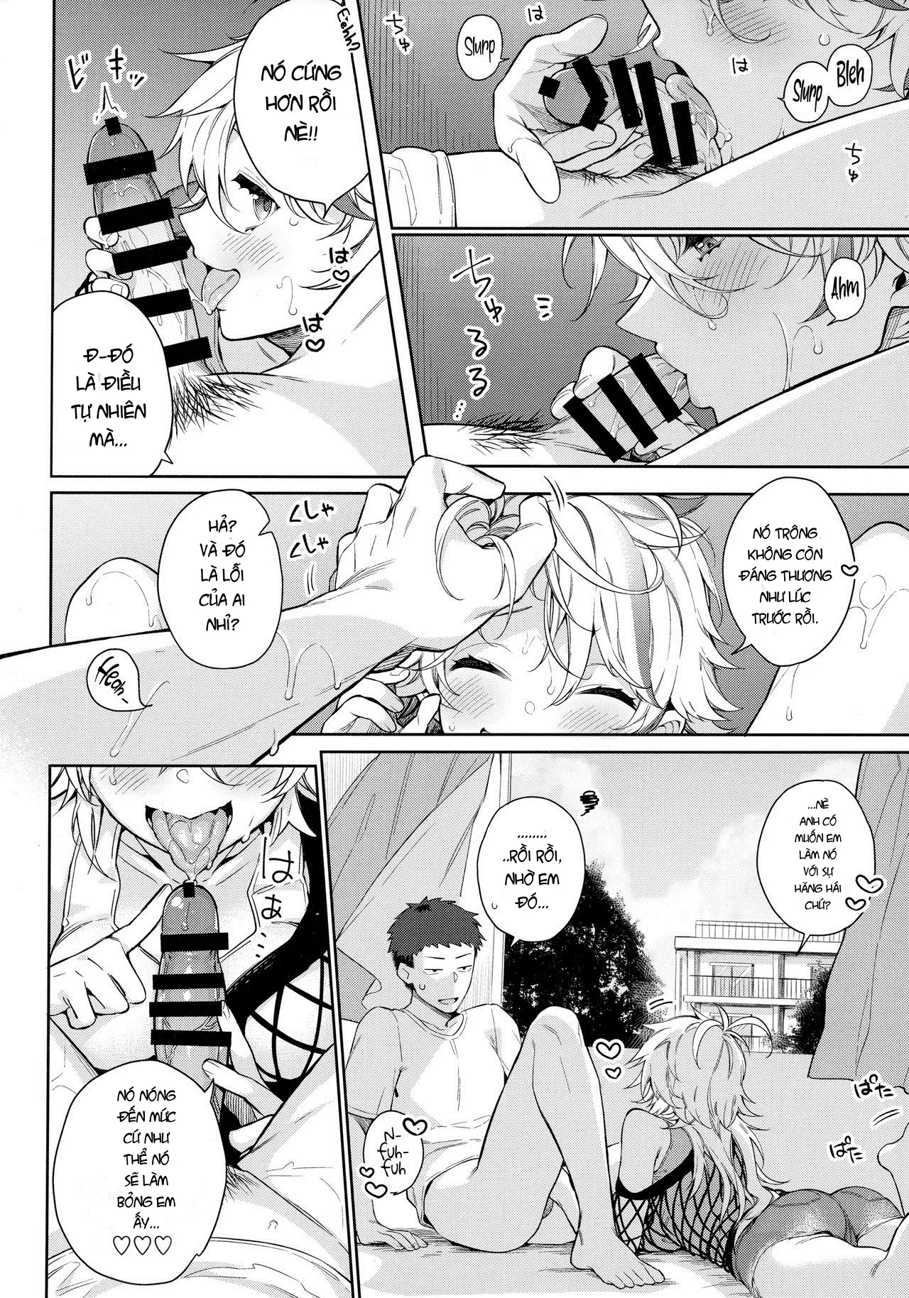 HentaiVN.net - Ảnh 7 - Chikyuu ga Achuachu dakara Kanojo ga Chintama o Fuufuu Shite Kureru Hon [It's So Hot That My Girlfriend Has To Blow Me Down There] - Chap 1