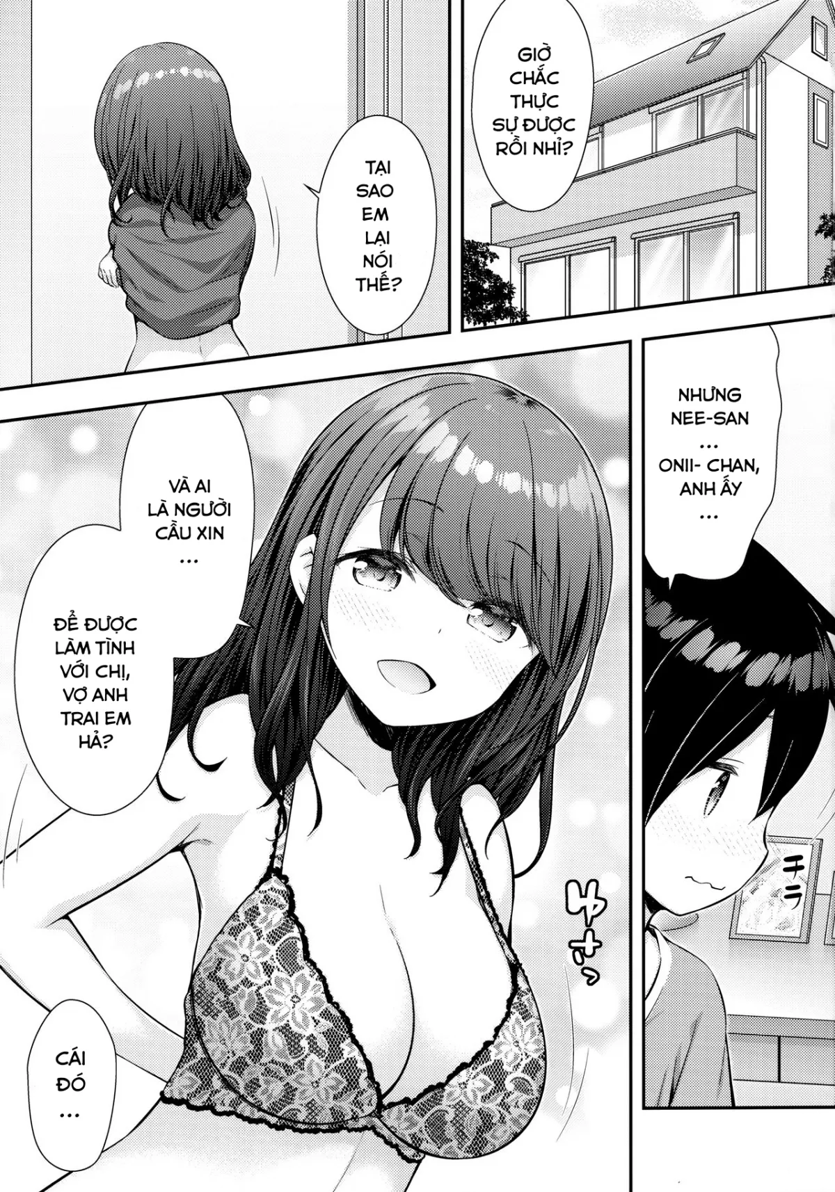 HentaiVN.net - Ảnh 5 - Aniyome ni Fudeoroshi Shite Morau Ohanashi [A Story About Cherry Popping by An Older Brother's Wife] - Chap 1