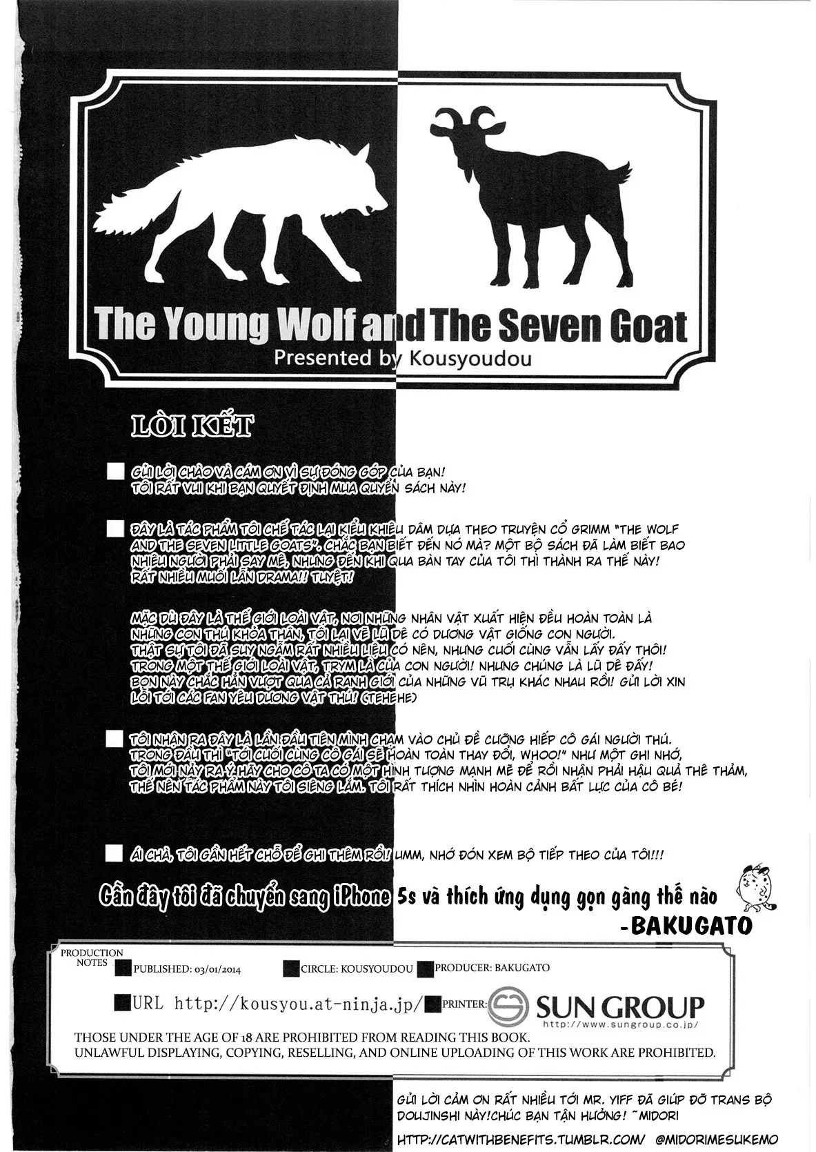 HentaiVN.net - Ảnh 31 - The Young Wolf and the Seven Goats - Chap 1