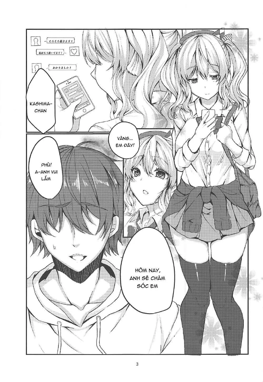 HentaiVN.net - Ảnh 3 - Enkou JK Kashima-chan!! (Kantai Collection -KanColle-) [円光JK鹿島ちゃん!! (艦隊これくしょん -艦これ-)] - Chap 1