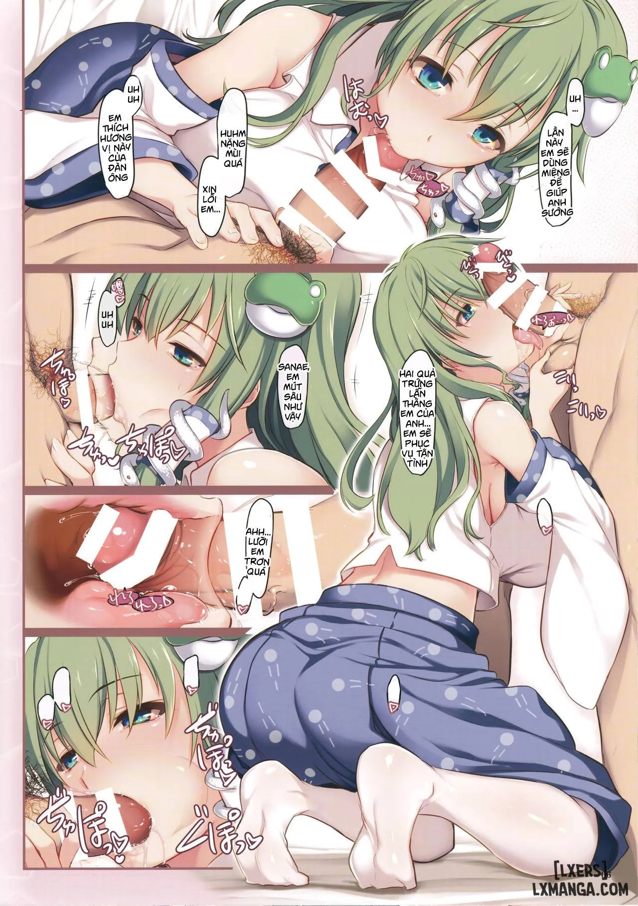 HentaiVN.net - Ảnh 5 - Shinkon Love Love na Sanae-san to Asa made Shiko Challe - Chap 2