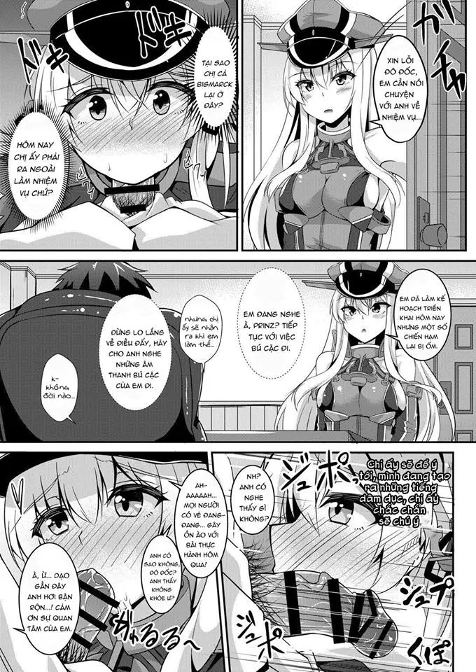 HentaiVN.net - Ảnh 10 - Teitoku to Futari no Nichijou (Kantai Collection -KanColle-) [Daily life of admiral and two German ship; 提督と二人の日常 (艦隊これくしょん -艦これ-)] - Chap 1