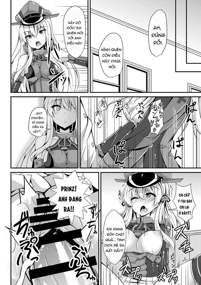 HentaiVN.net - Ảnh 13 - Teitoku to Futari no Nichijou (Kantai Collection -KanColle-) [Daily life of admiral and two German ship; 提督と二人の日常 (艦隊これくしょん -艦これ-)] - Chap 1