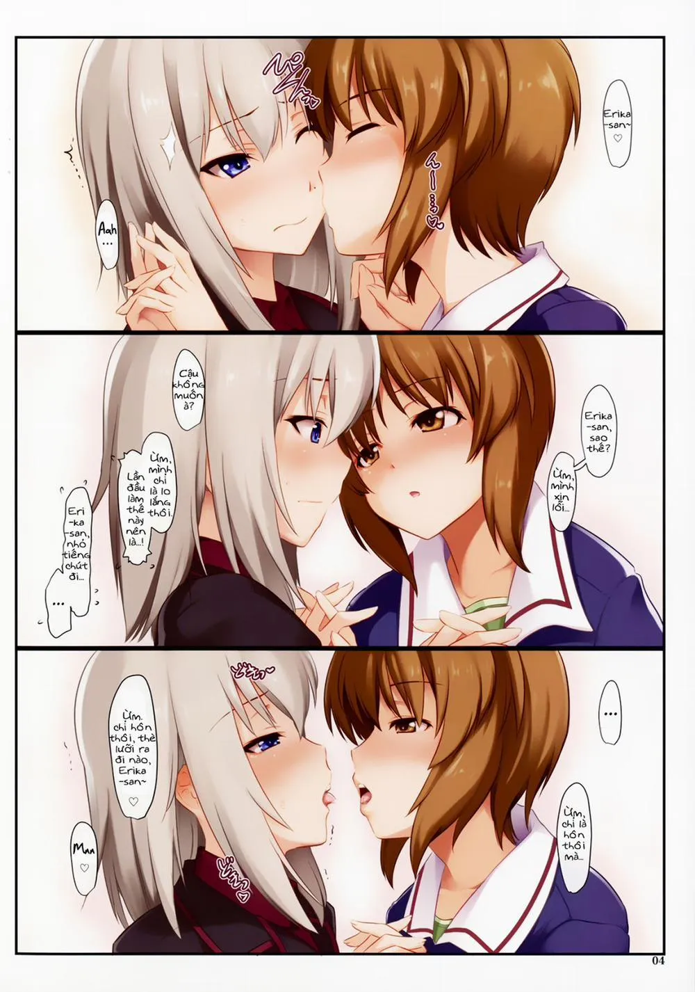 HentaiVN.net - Ảnh 3 - Amai Junketsu Dai Ni Ya (Girls Und Panzer) - Chap 1