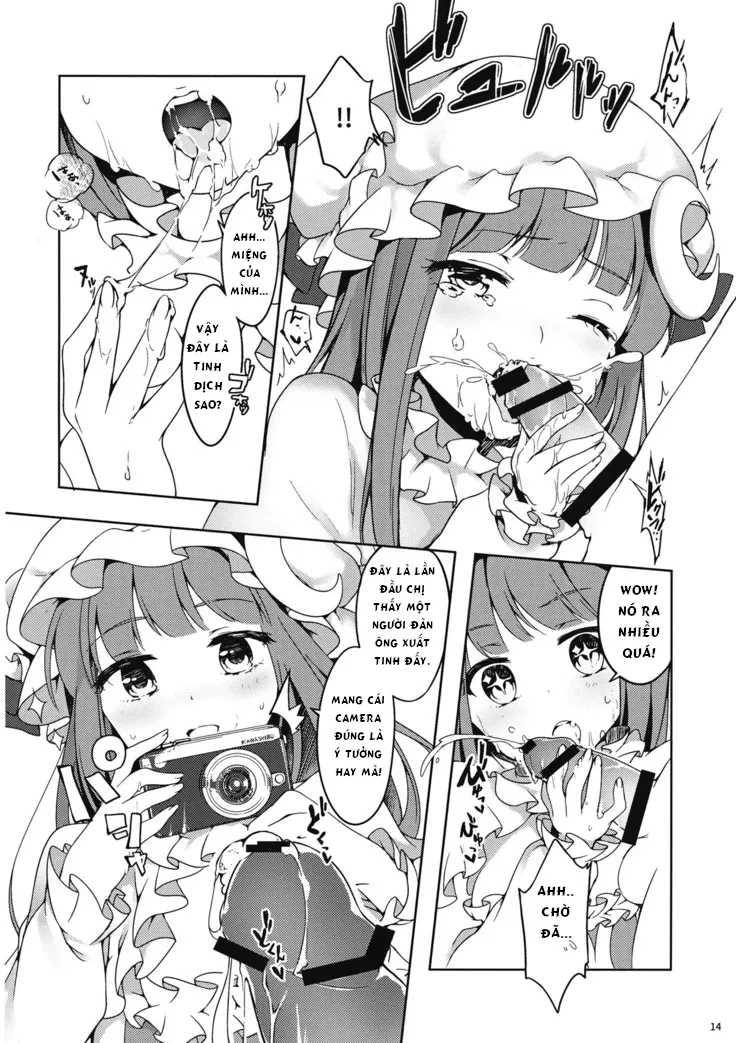 HentaiVN.net - Ảnh 12 - Cuốn sổ bí mật của Patchouli-san (Touhou Project) [Patchouli-san ni Yowami o Nigiraretai] - Chap 1
