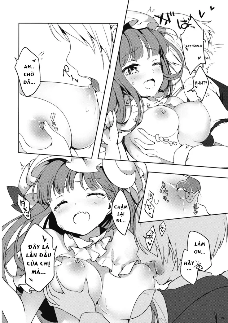 HentaiVN.net - Ảnh 16 - Cuốn sổ bí mật của Patchouli-san (Touhou Project) [Patchouli-san ni Yowami o Nigiraretai] - Chap 1