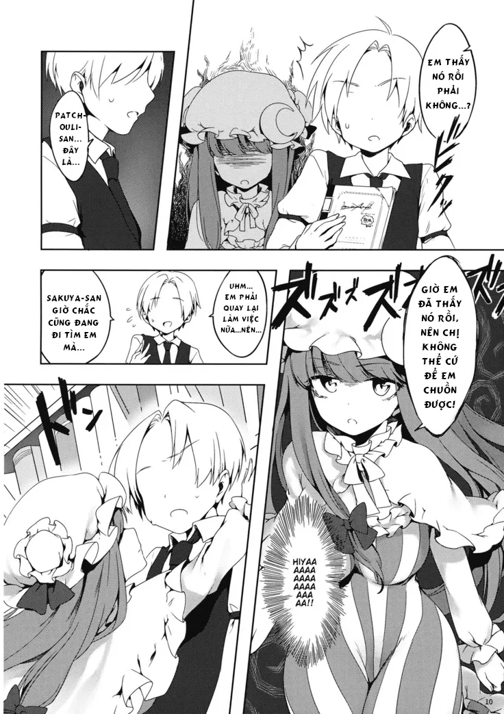HentaiVN.net - Ảnh 8 - Cuốn sổ bí mật của Patchouli-san (Touhou Project) [Patchouli-san ni Yowami o Nigiraretai] - Chap 1