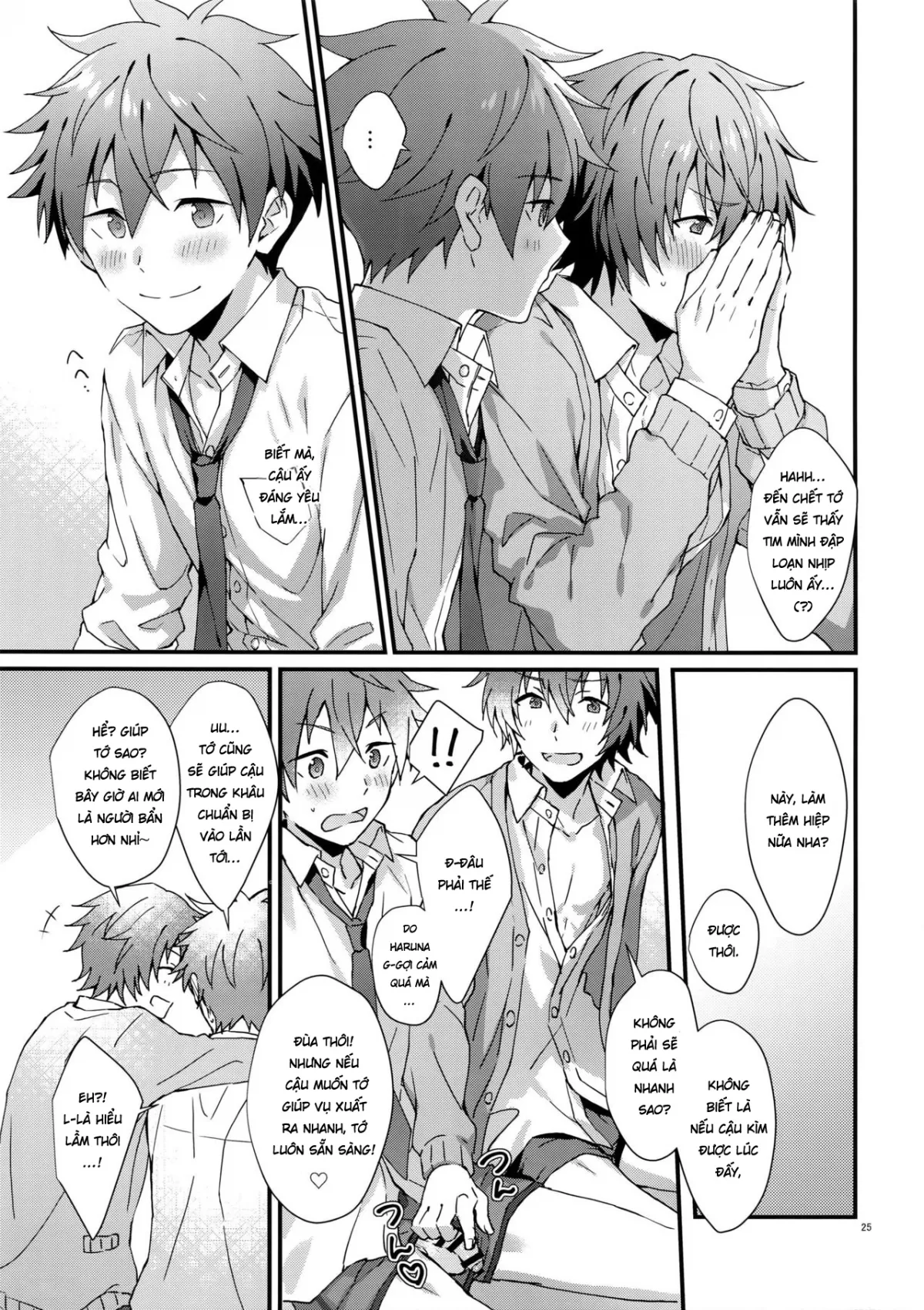 HentaiVN.net - Ảnh 24 - [Yaoi] Thoát kiếp trai tân! [Unexpected! Virgin Graduation] - Chap 1
