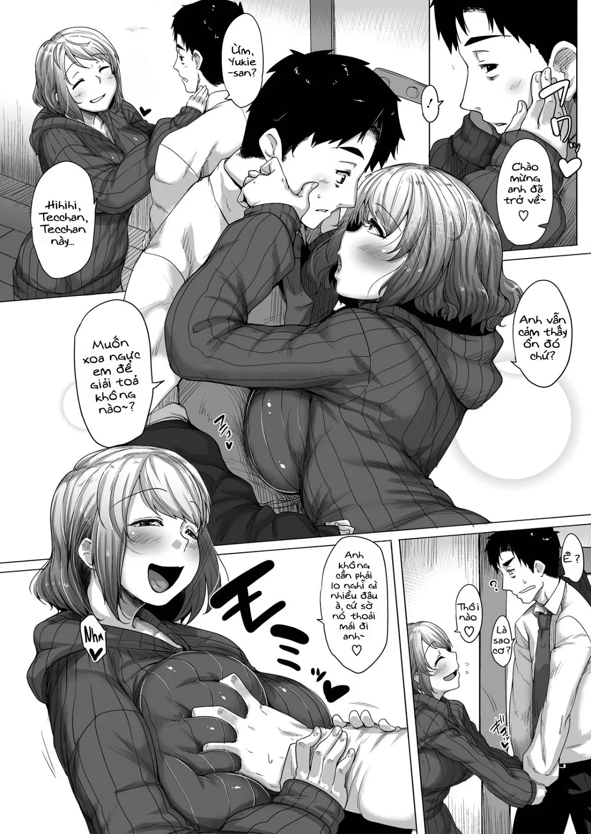 HentaiVN.net - Ảnh 3 - Anh ổn đó chứ? Muốn sờ ngực em không? [Daijoubu? Oppai Momu?; Are You Alright? Do You Need To Rub Some Boobs?] - Chap 1