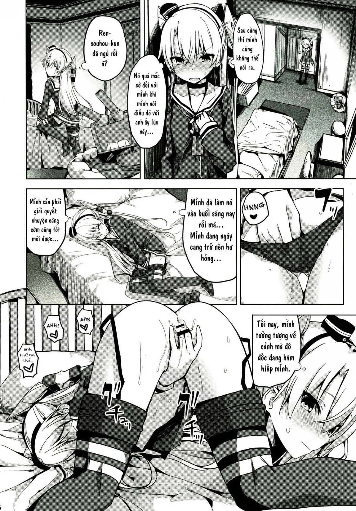 HentaiVN.net - Ảnh 7 - Amatsukaze no H Kinshirei! (Kantai Collection) - Chap 1