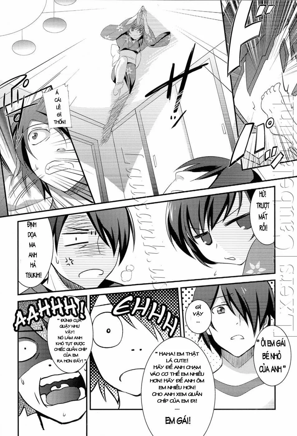 HentaiVN.net - Ảnh 3 - Tsukihi Karen and I Fight Too Much (Bakemonogatari) - Chap 1