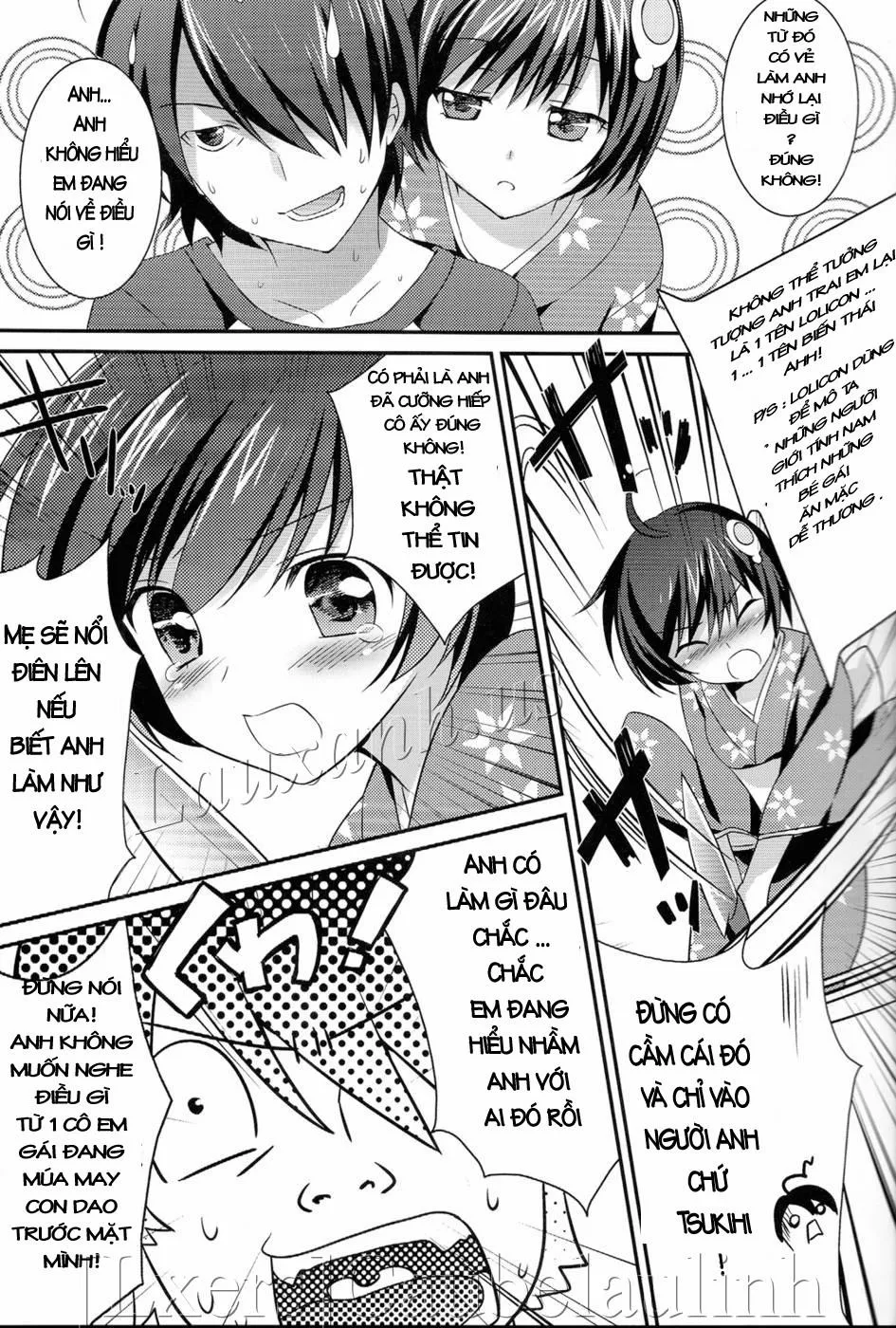 HentaiVN.net - Ảnh 4 - Tsukihi Karen and I Fight Too Much (Bakemonogatari) - Chap 1