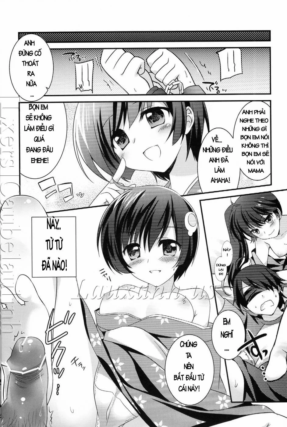 HentaiVN.net - Ảnh 7 - Tsukihi Karen and I Fight Too Much (Bakemonogatari) - Chap 1