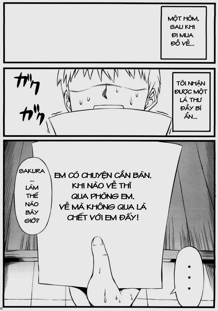 HentaiVN.net - Ảnh 3 - Anh thanh niên chịch 2 em xinh tươi và cái kết [Sakura san Egao ga Kowai desu | Sakura-san's Smile is Scary (Fate / hollow ataraxia)] - Chap 1