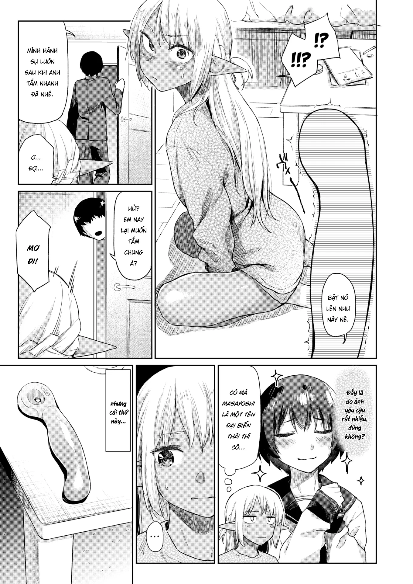 HentaiVN.net - Ảnh 19 - Một nhà cùng nàng nữ sinh elf da ngăm - Chap 1
