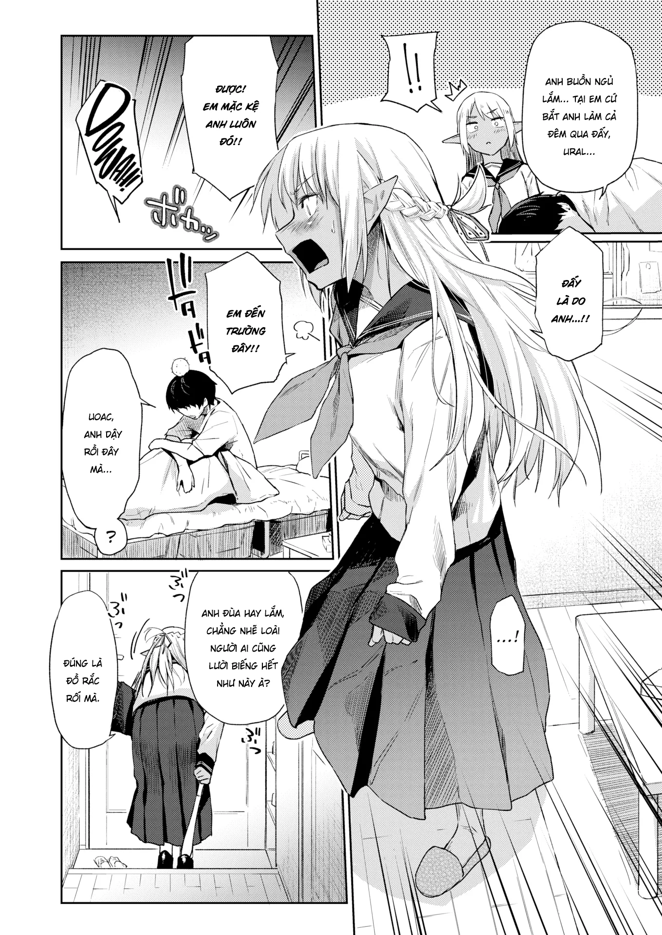 HentaiVN.net - Ảnh 8 - Một nhà cùng nàng nữ sinh elf da ngăm - Chap 1