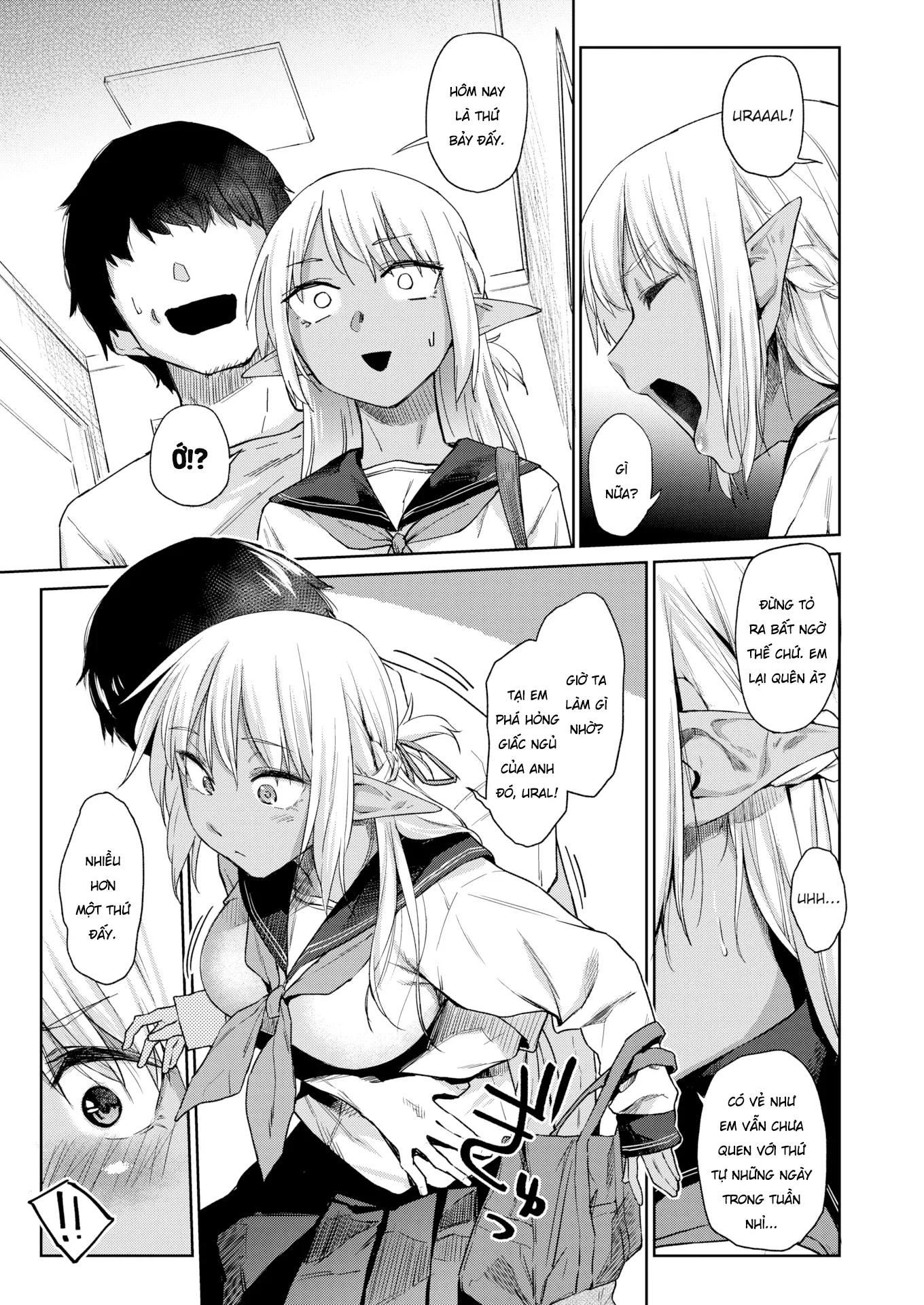 HentaiVN.net - Ảnh 9 - Một nhà cùng nàng nữ sinh elf da ngăm - Chap 1