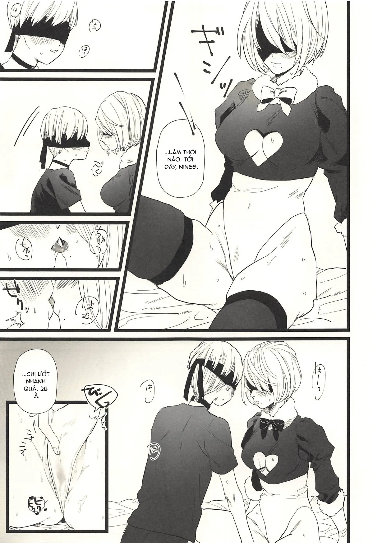 HentaiVN.net - Ảnh 7 - Địt em 2B Lồn Múp Rụp [One more time] - Chap 1