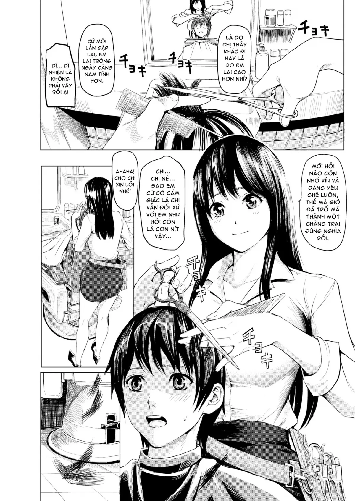 HentaiVN.net - Ảnh 5 - Buổi Cắt Tóc Ái Tình [Welcome to The Barber] - Chap 1