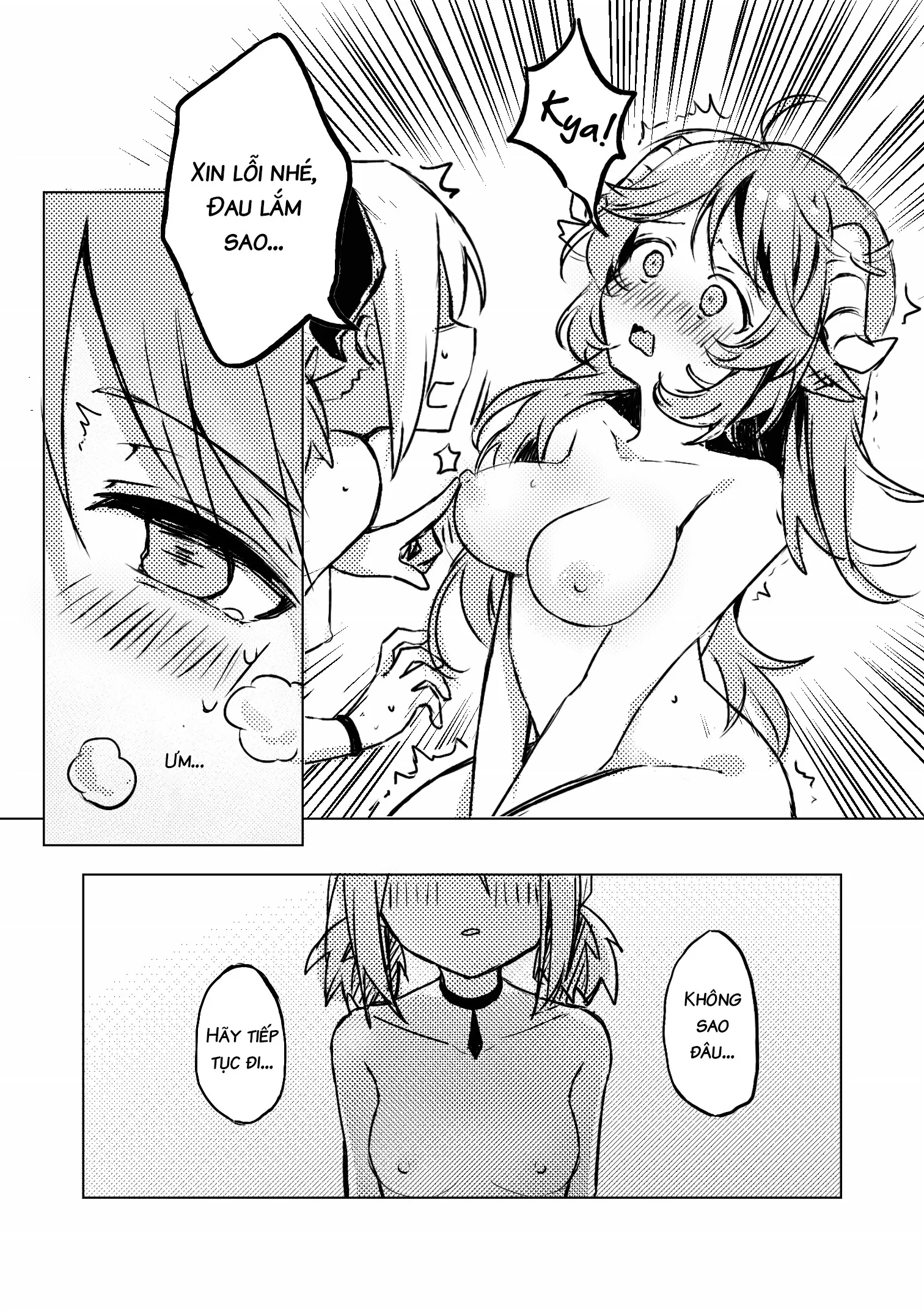 HentaiVN.net - Ảnh 9 - Lần đầu làm chuyện ấy - Ifrit x Eyjafjalla (Arknights) [初次体验] - Chap 1