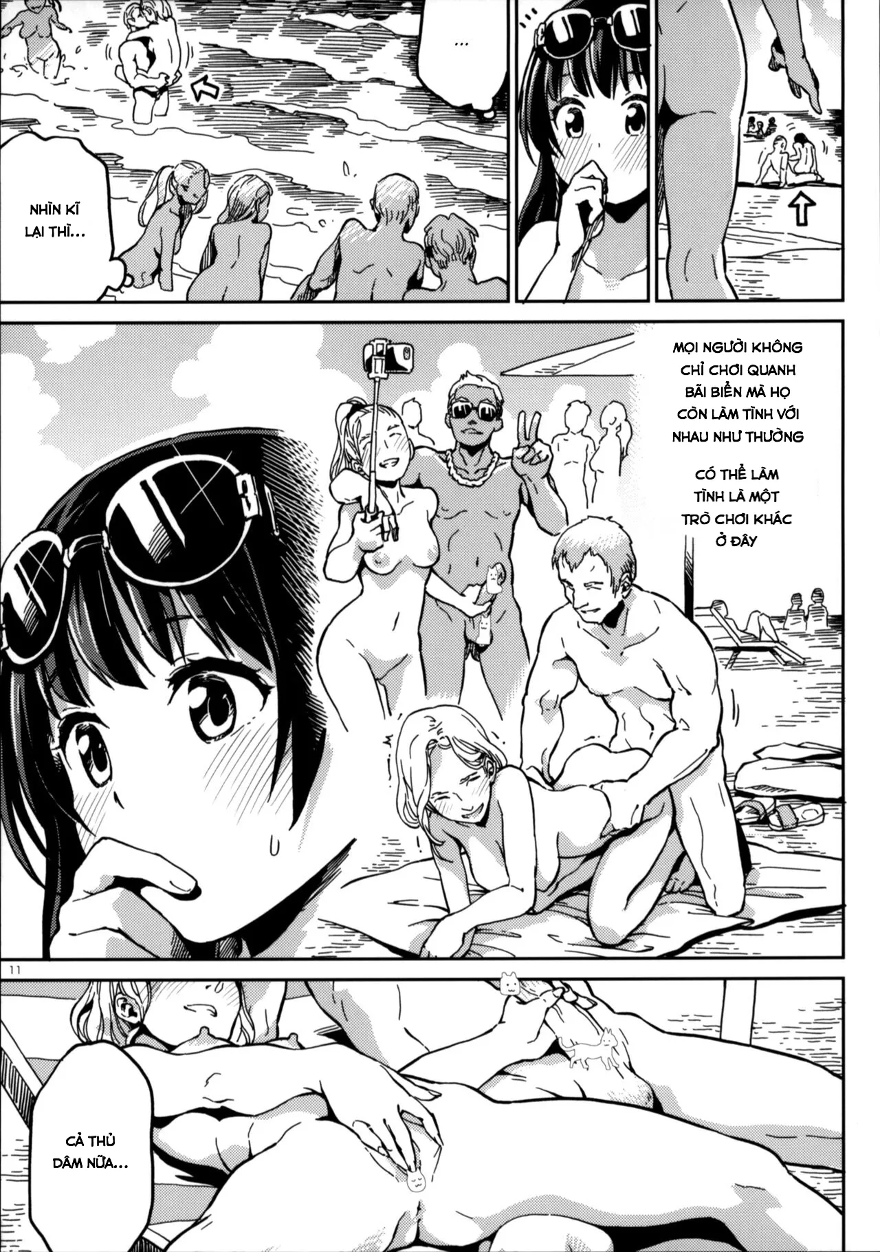 HentaiVN.net - Ảnh 11 - Nudist Beach Nite - Chap 1