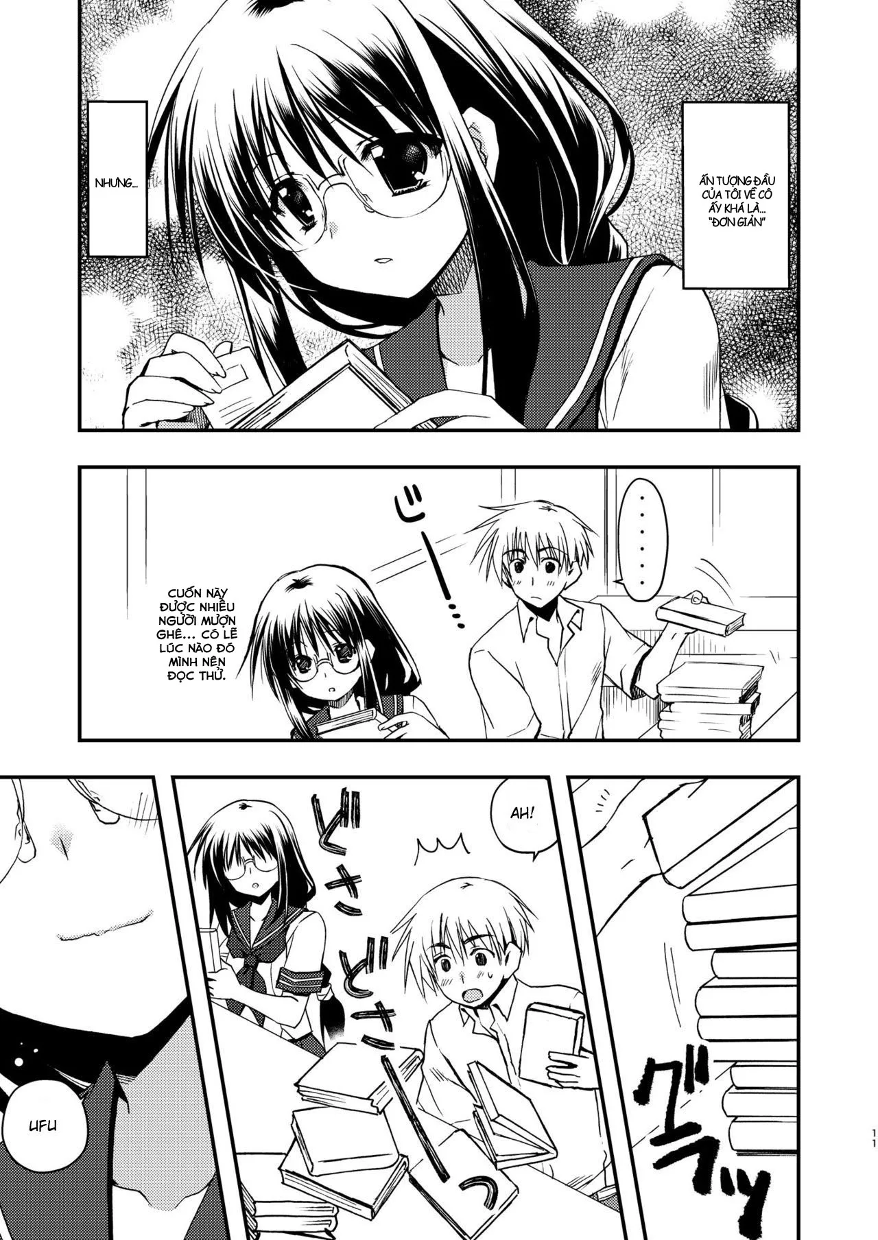 HentaiVN.net - Ảnh 11 - Toshoshitsu no Kanojo - New version [Toshoshitsu no Kanojo | Library Girlfriend ; 図書室の彼女] - Chap 1
