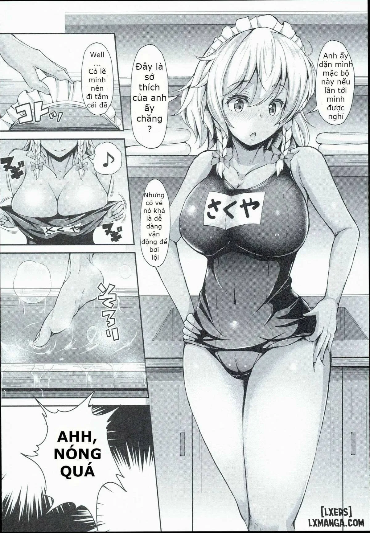 HentaiVN.net - Ảnh 24 - Sakuya ga Mizugi ni Kigaetara (Touhou Project) [Because Sakuya Changed into a Swimsuit] - Chap 1