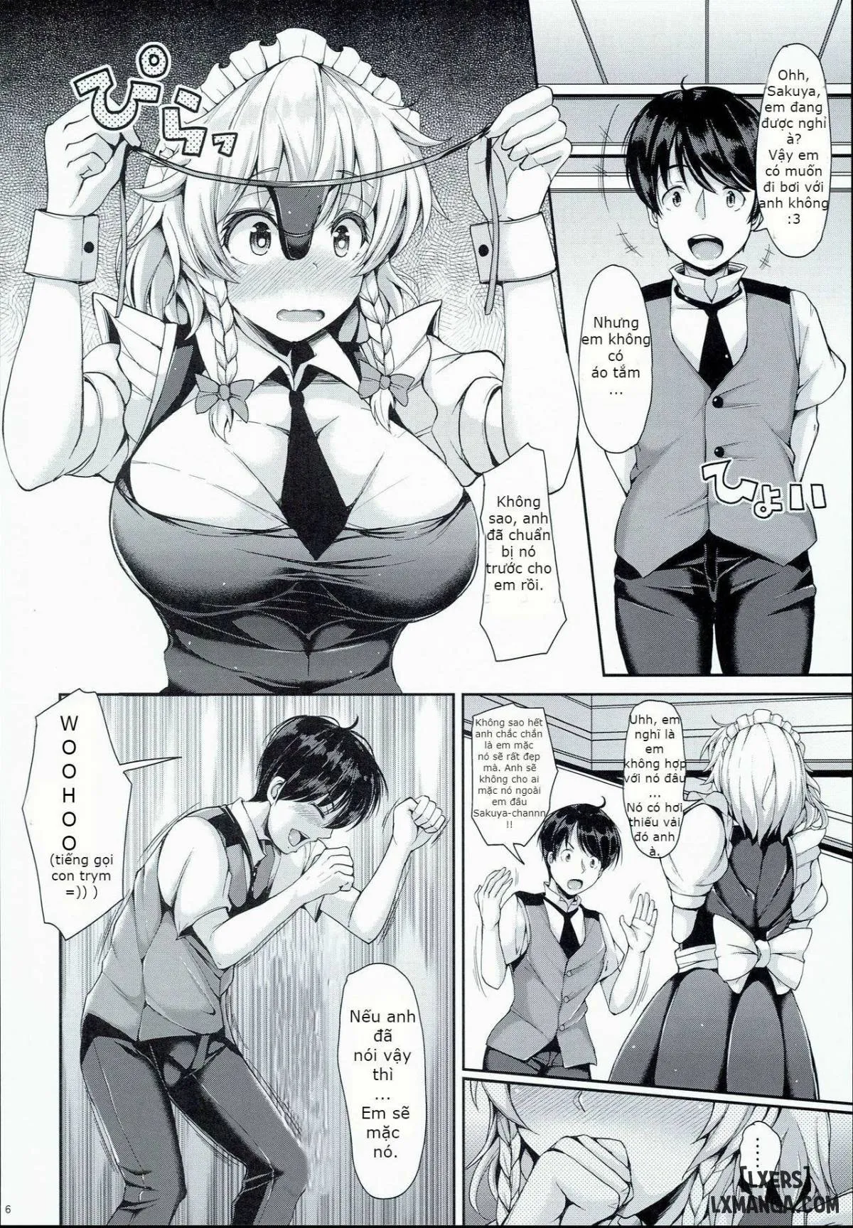 HentaiVN.net - Ảnh 4 - Sakuya ga Mizugi ni Kigaetara (Touhou Project) [Because Sakuya Changed into a Swimsuit] - Chap 1