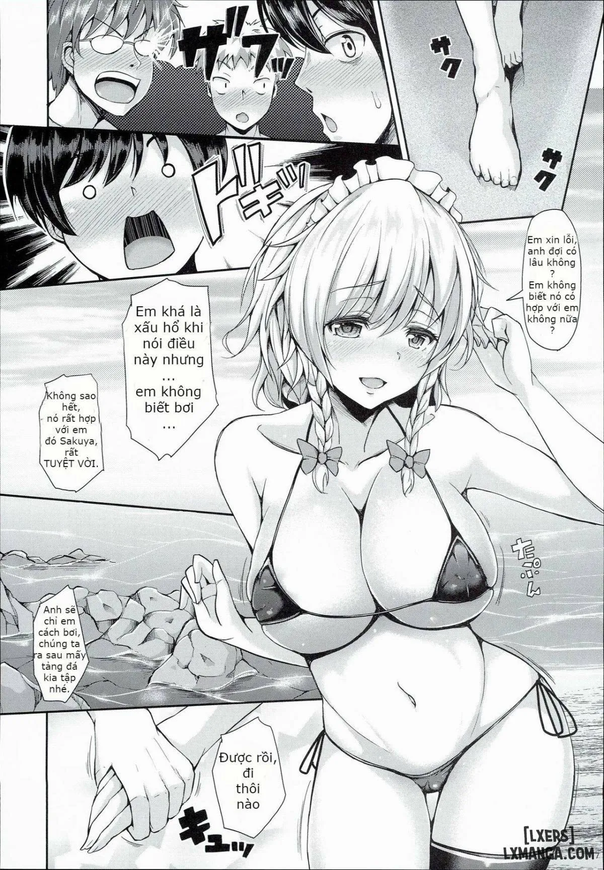 HentaiVN.net - Ảnh 5 - Sakuya ga Mizugi ni Kigaetara (Touhou Project) [Because Sakuya Changed into a Swimsuit] - Chap 1