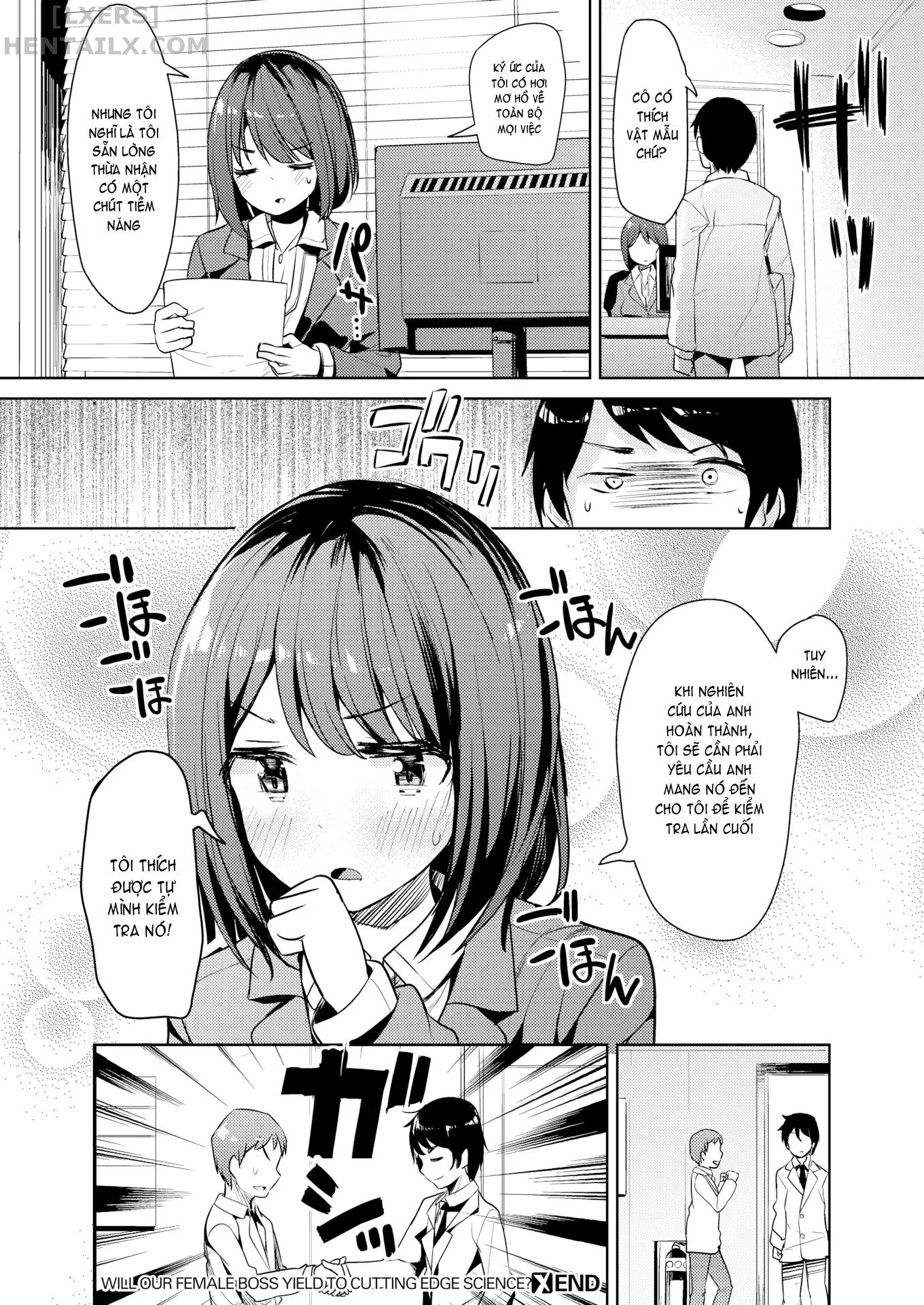 HentaiVN.net - Ảnh 24 - Will Our Female Boss Yield to Cutting Edge Science? [Comic X-Eros #48] - Chap 1