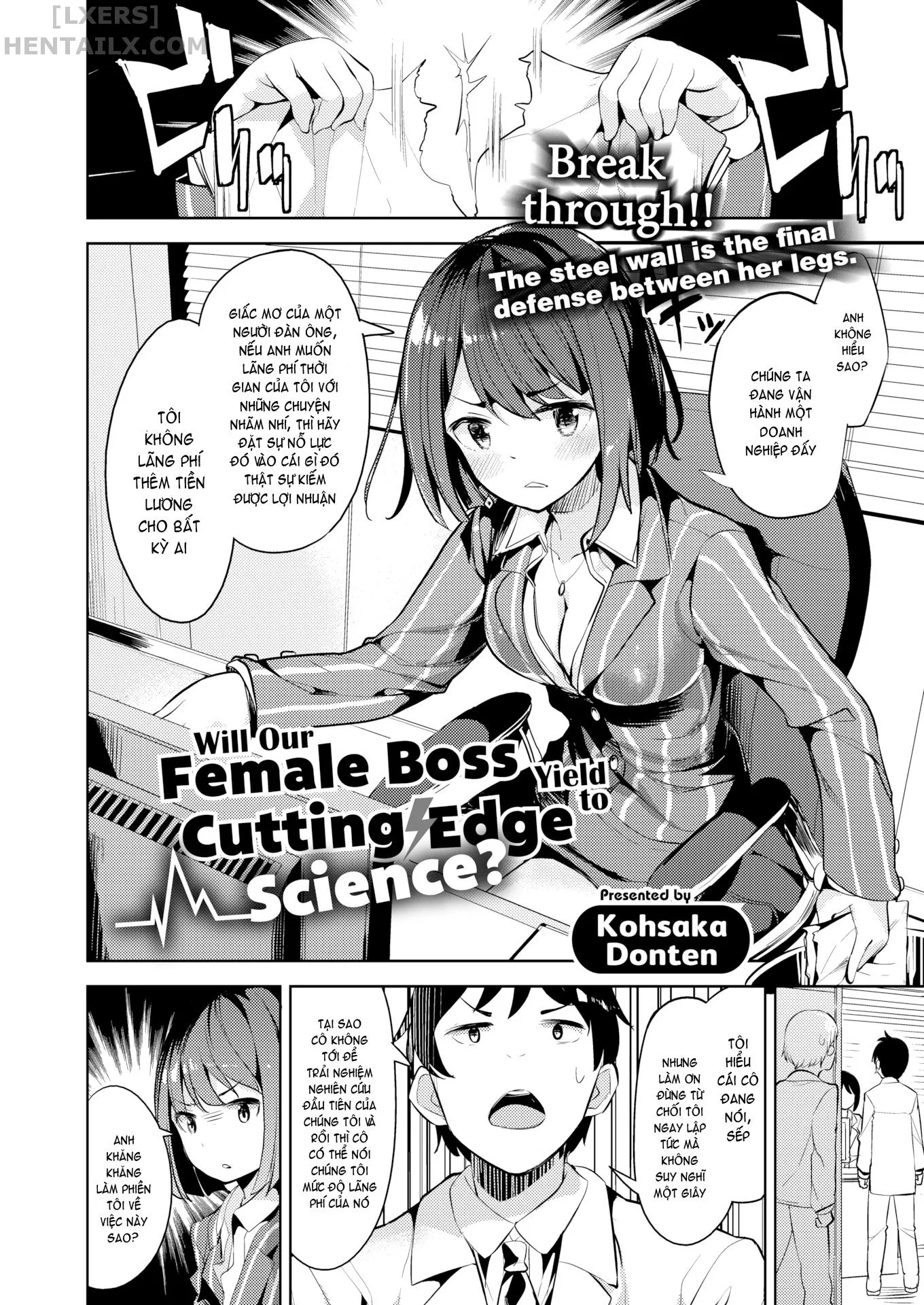 HentaiVN.net - Ảnh 4 - Will Our Female Boss Yield to Cutting Edge Science? [Comic X-Eros #48] - Chap 1