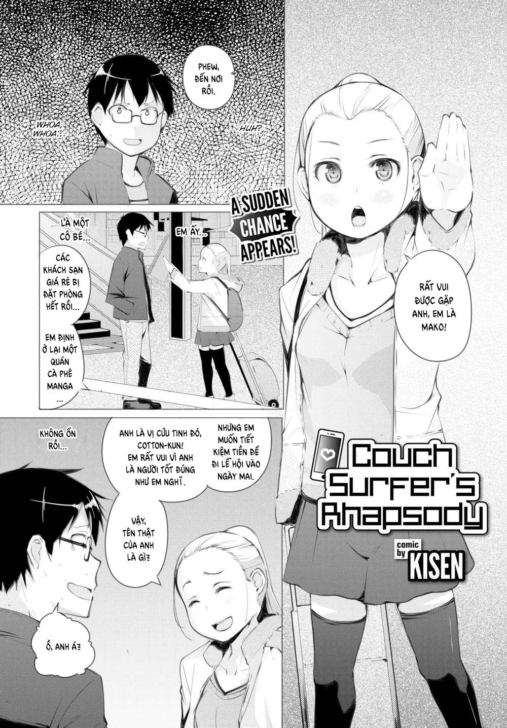 HentaiVN.net - Ảnh 3 - Couch Surfer’s Rhapsody - Chap 1