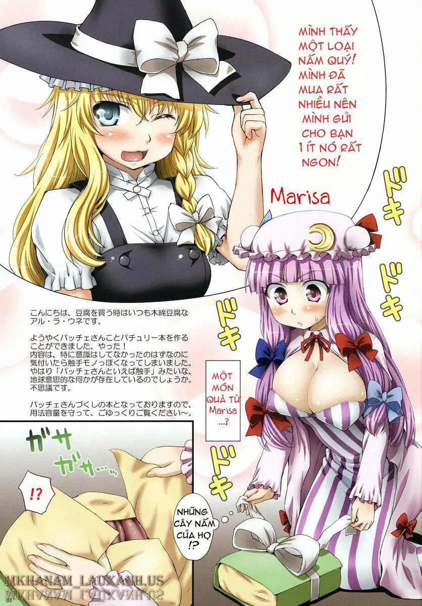 HentaiVN.net - Ảnh 3 - Oh! Patchouli and Marisa Mushrooms (Touhou) - Chap 1